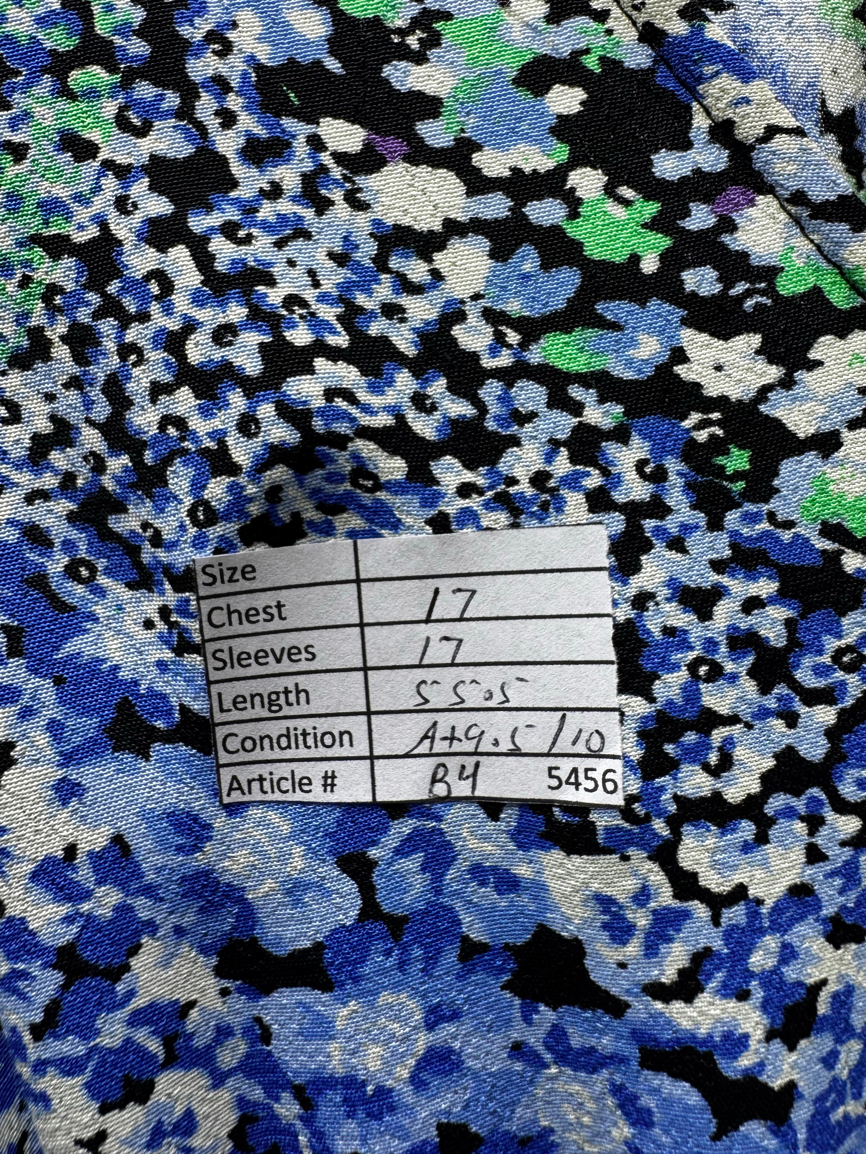 ® XS | Bust: 17" | Abstract Bloom | Maxi Dress | B4 - 5456 - Genuine Maal