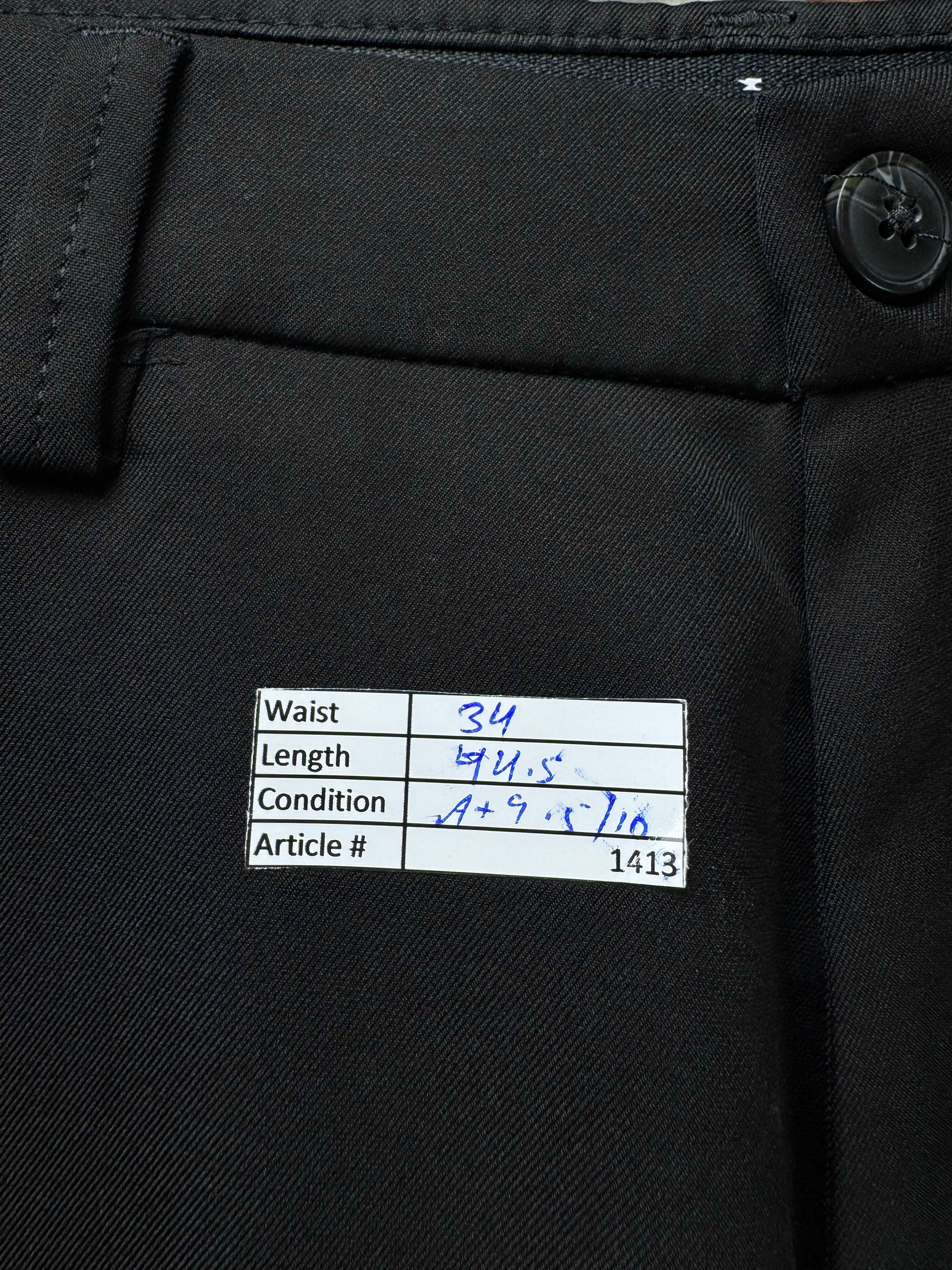 Haggar® Waist: 34" | Black | Performance Pants | Poly | 1413 - Genuine Maal