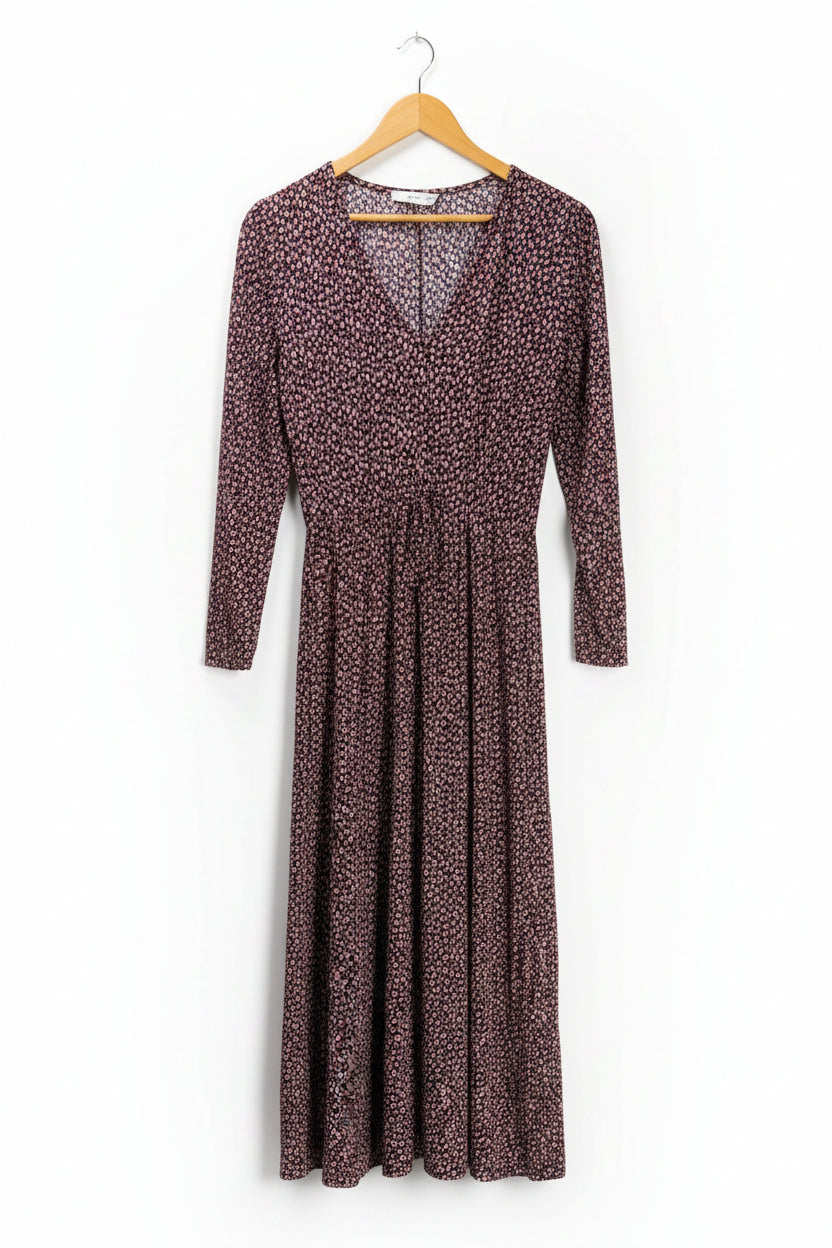Mango® XS | Bust: 17" | Micro - Floral | Maxi Dress | B4 - 5210 - Genuine Maal