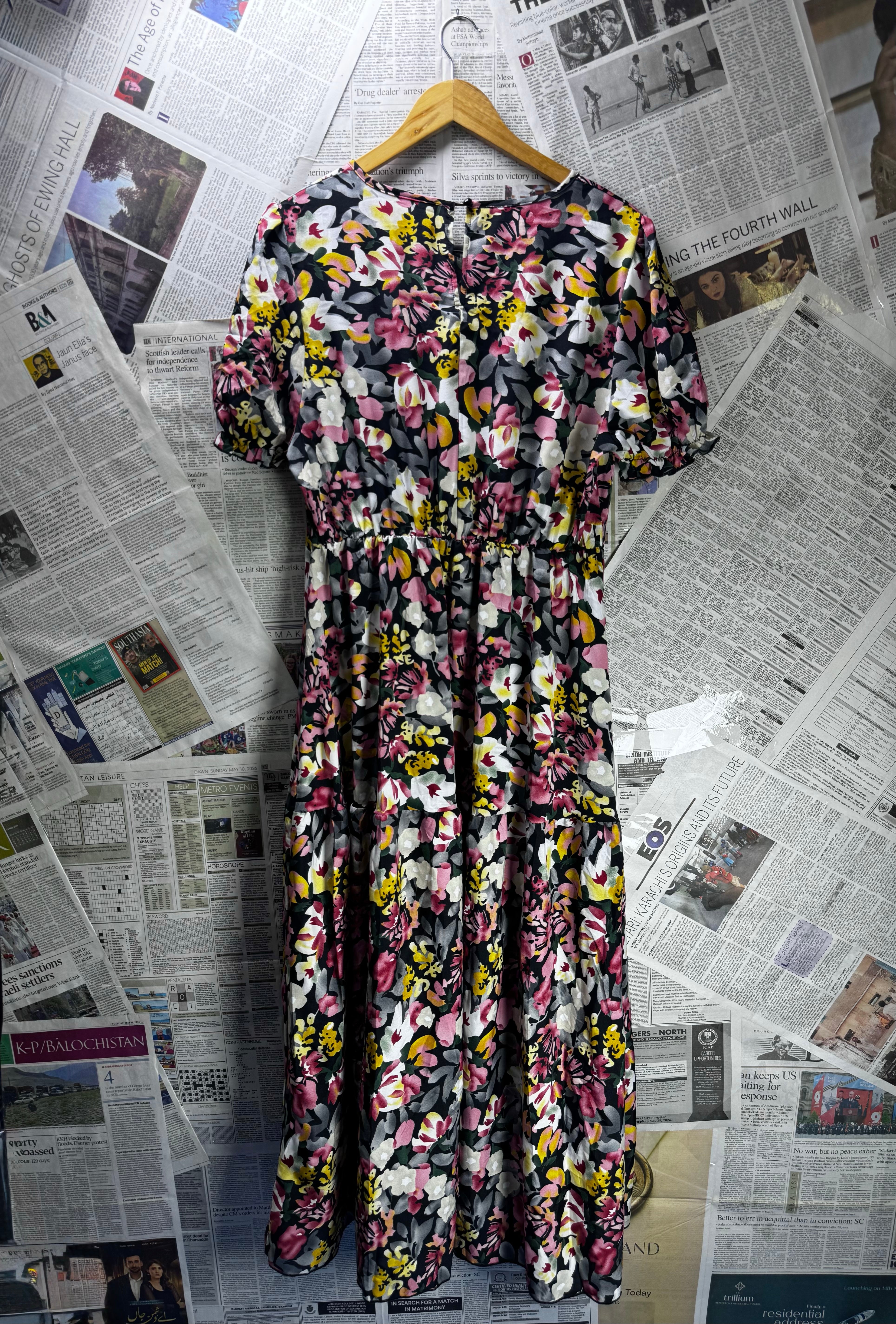 Skue® Large | Bust: 20.5" | Large Abstract Floral | Maxi Dress | B4 - 5200 - Genuine Maal