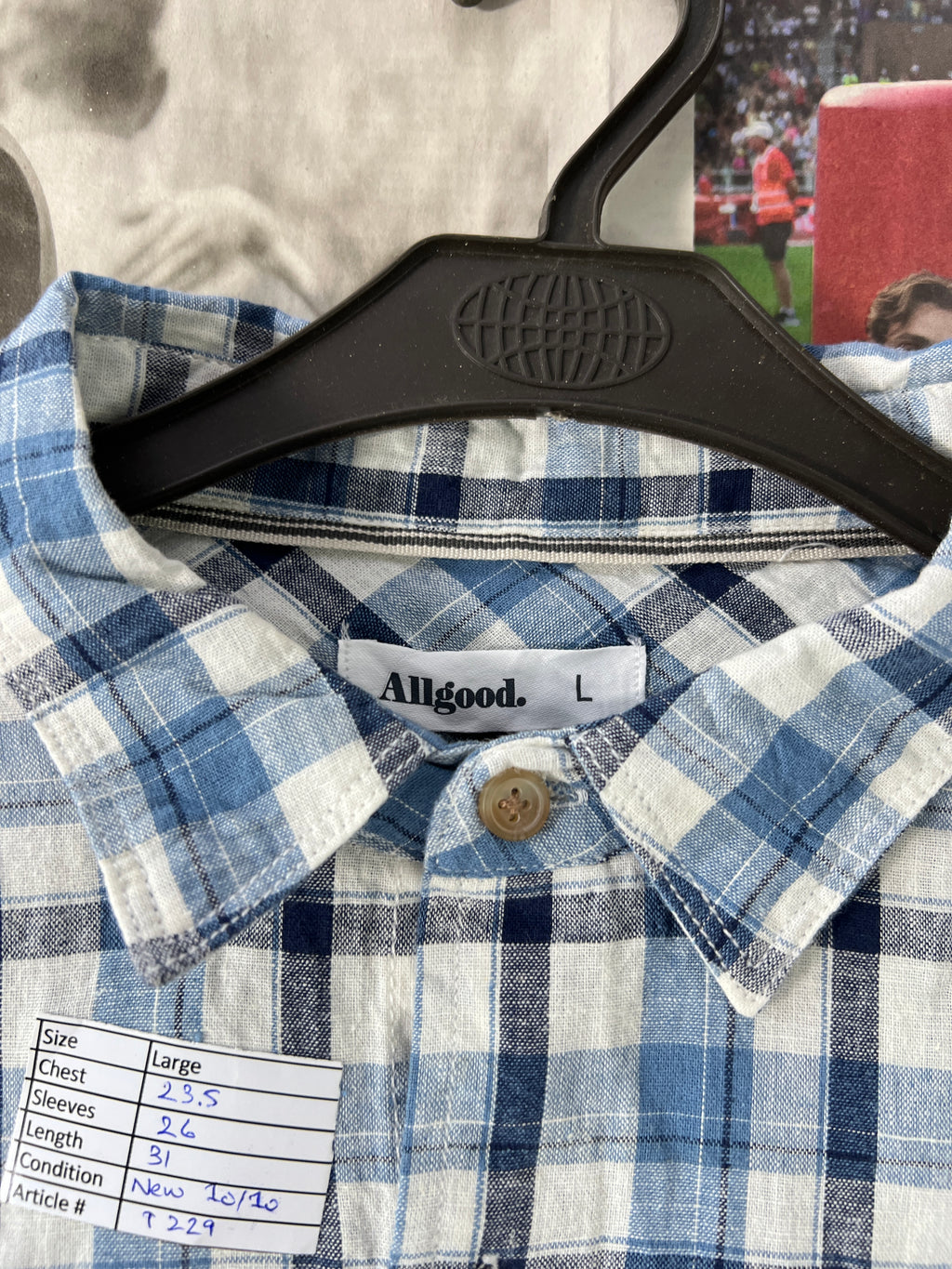 ALL GOOD® Blue | Large | Chest: 23.5" | T229 | Linen Blend - My Store