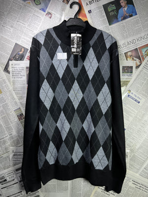 Studio® Small | Chest: 20.5" | Black | Quarter Zip Sweater | 1853 - Genuine Maal