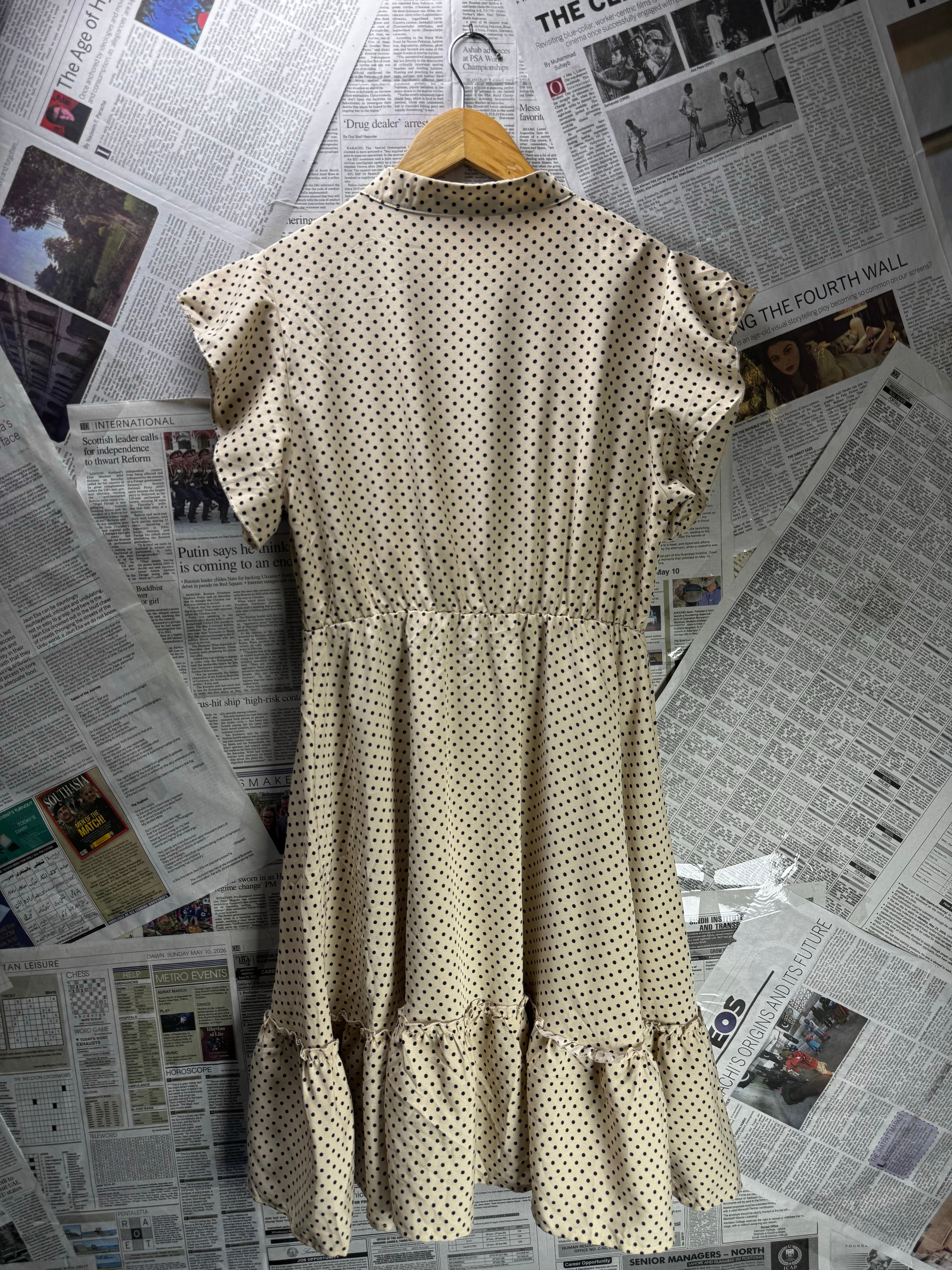 Shein® Medium | Bust: 19.5" | Polka Dot | Mini Dress | B4 - 5190 - Genuine Maal
