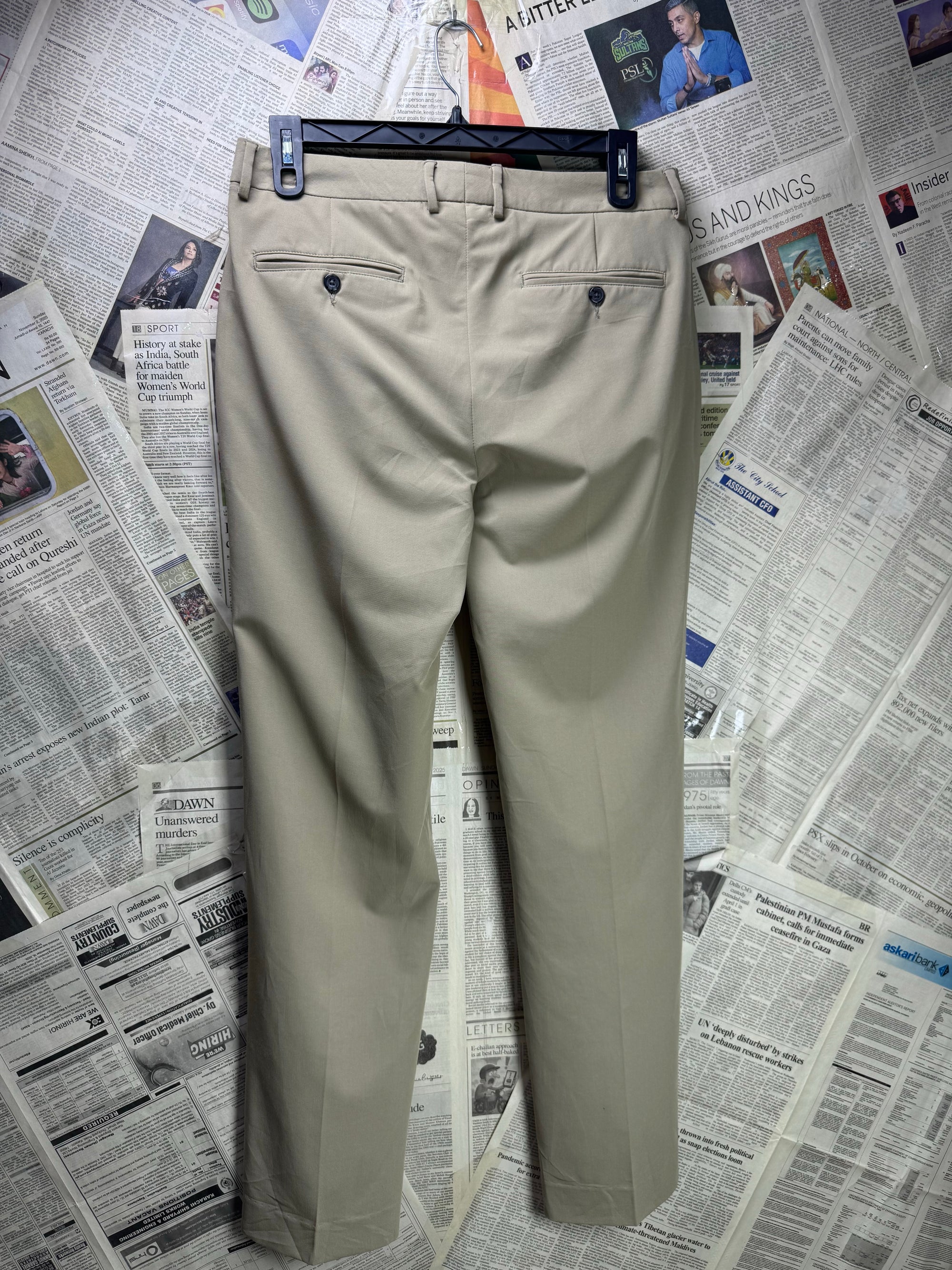 Kenneth Cole® Waist: 32" | Beige | Performance Pants | Poly - Rayon - Spandex | 1422 - Genuine Maal