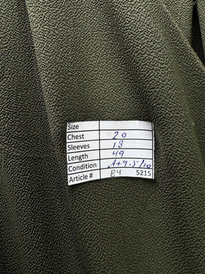 Primark® Large | Bust: 20" | Solid Olive Green | Maxi Dress | B4 - 5215 - Genuine Maal