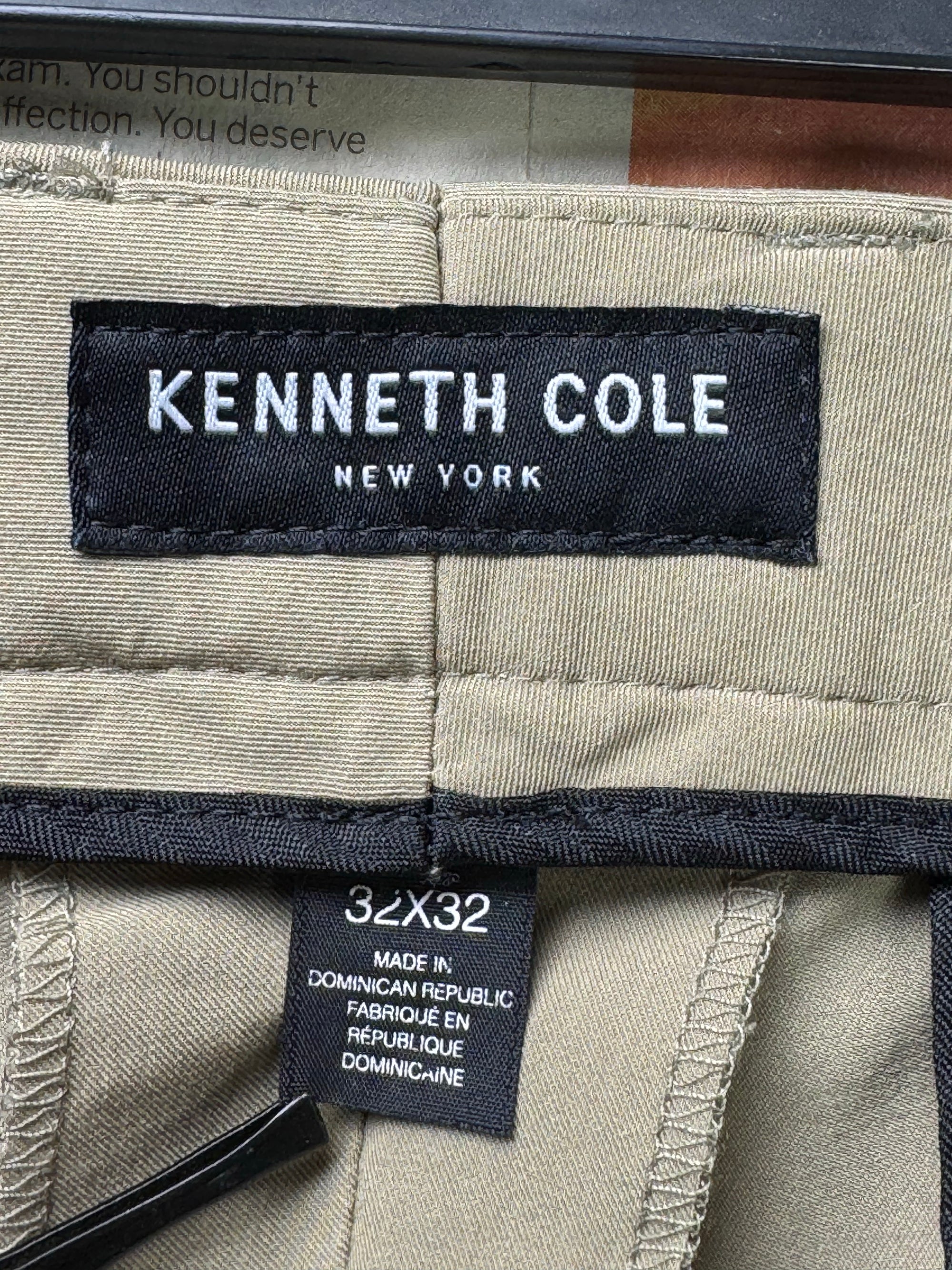 Kenneth Cole® Waist: 32" | Beige | Performance Pants | Poly - Rayon - Spandex | 1422 - Genuine Maal