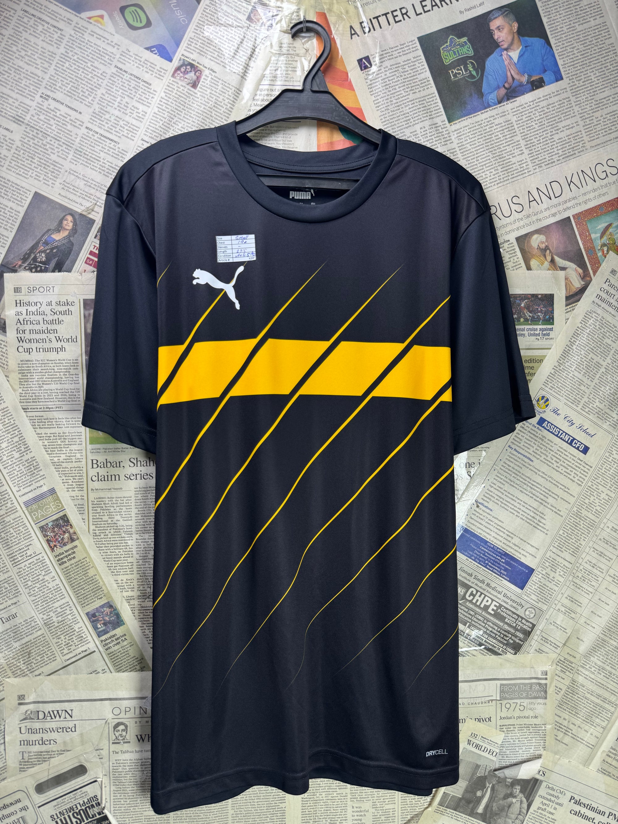 P*ma® Small | Chest: 19" | Black | Sports T-Shirt | Poly | 4200 - Genuine Maal