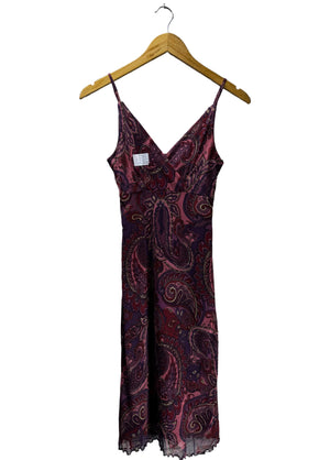 Etam® XS | Bust: 13" | Large - Scale Paisley | Mini Dress | B4 - 5211 - Genuine Maal