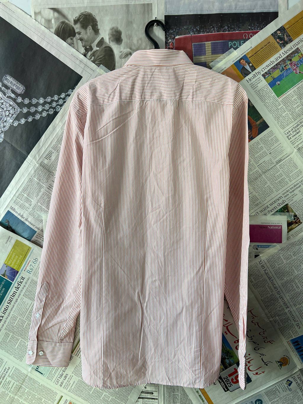 Preview® Medium | Chest: 22" | Chestnut & White Stripes | Shirt | Cotton | 226 - Genuine Maal