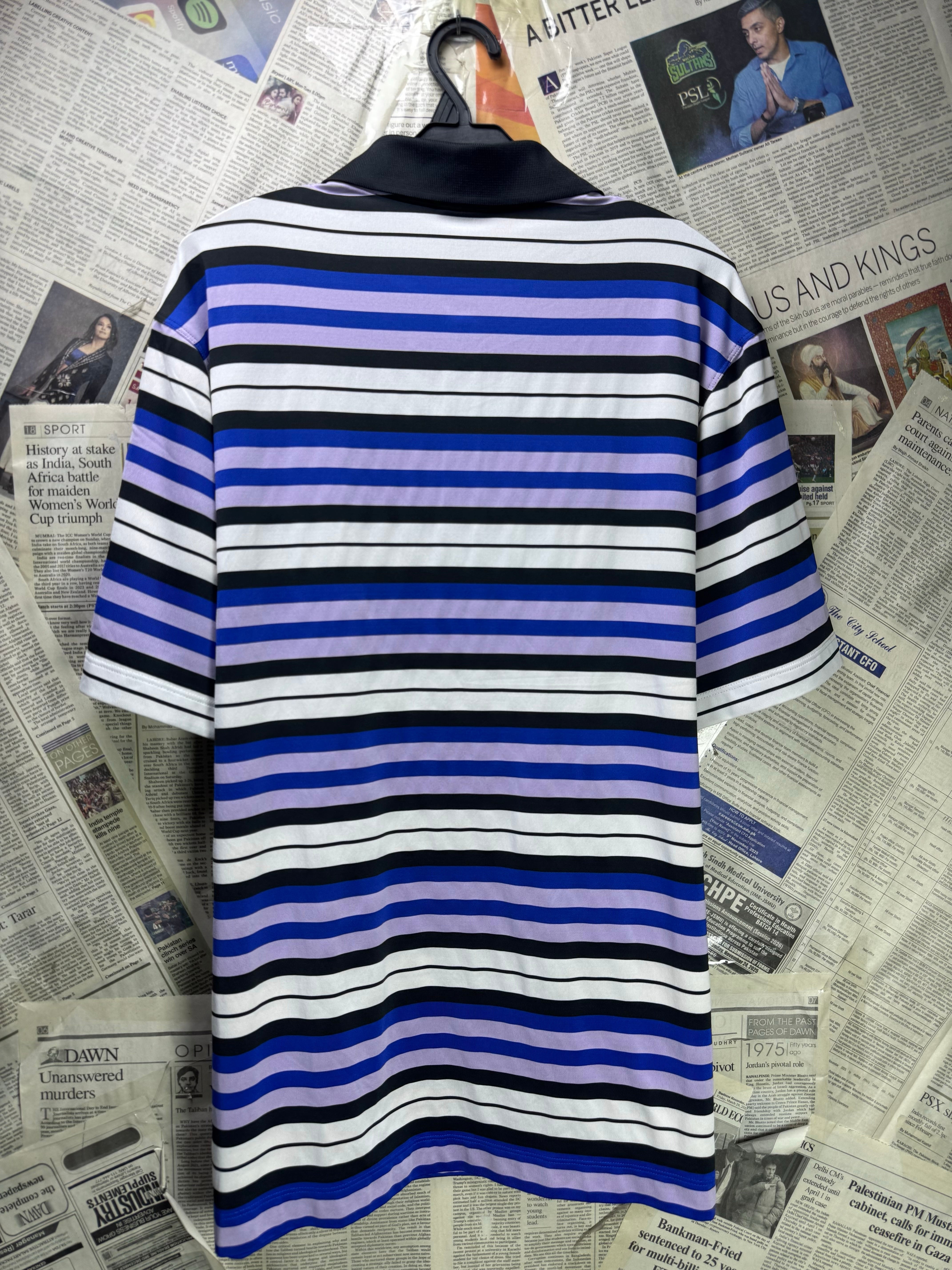 N*ke® Medium | Chest: 22" | Stripe | Golf Polo | Poly - Spandex | 4197 - Genuine Maal