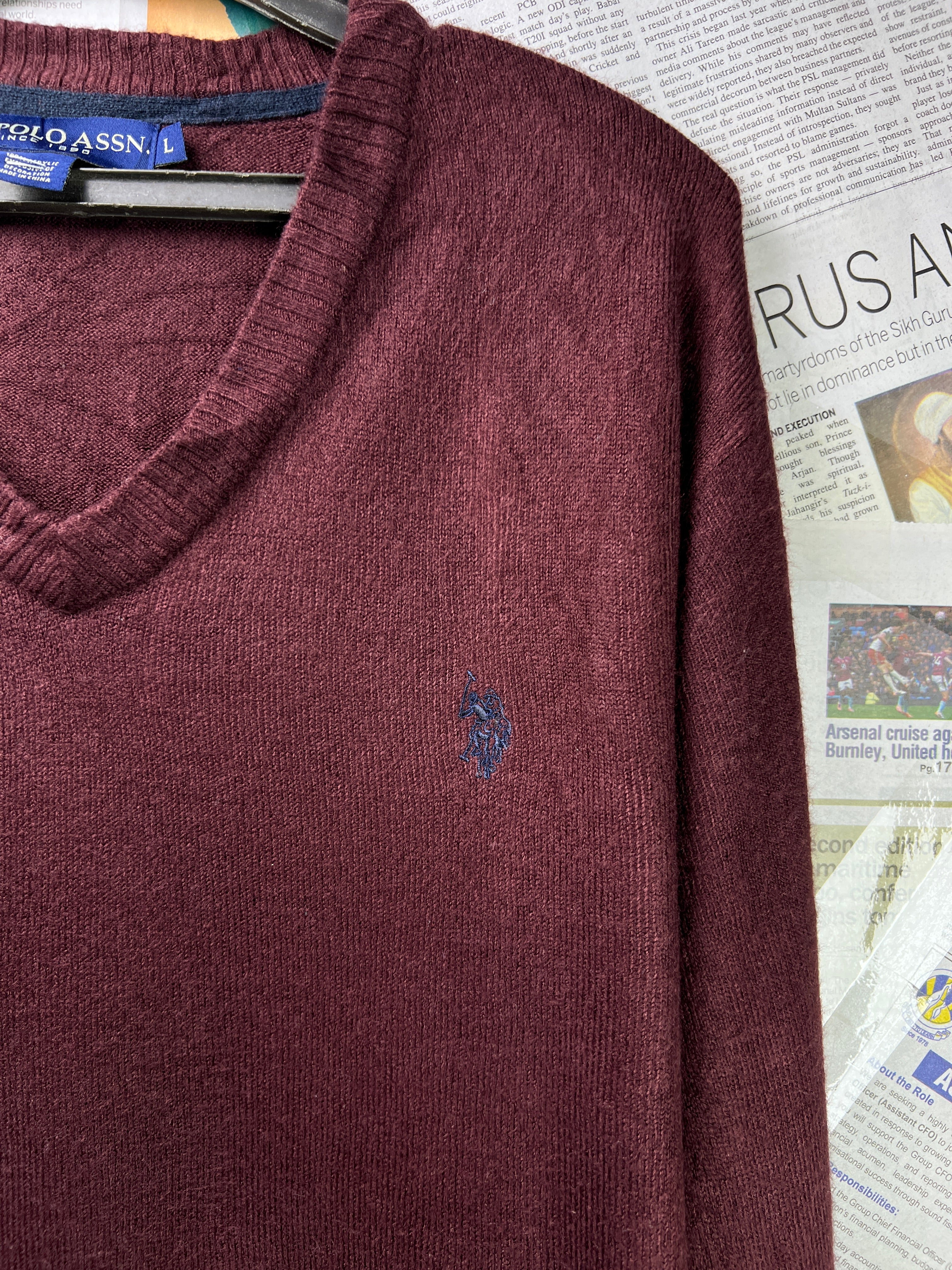 USP*A® XL | Chest: 25.5" | Maroon | Sweater | Acrylic | 1794 - Genuine Maal