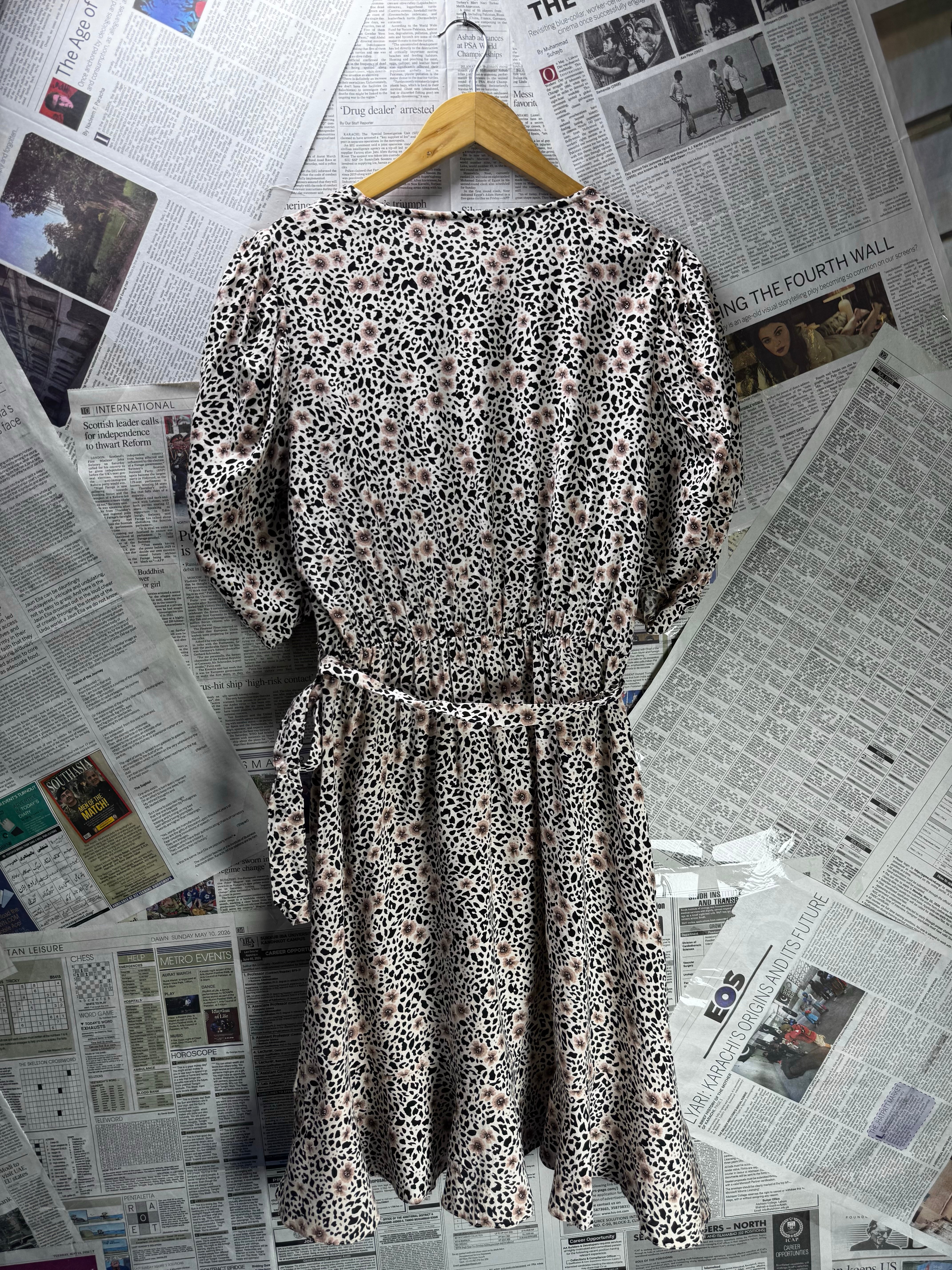 George® Medium | Bust: 19.5" | Animal - Floral Fusion | Mini Dress | B4 - 5191 - Genuine Maal