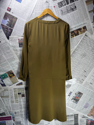 Warehouse® Large | Bust: 20" | Solid Moss | Midi Dress | B4 - 5396 - Genuine Maal