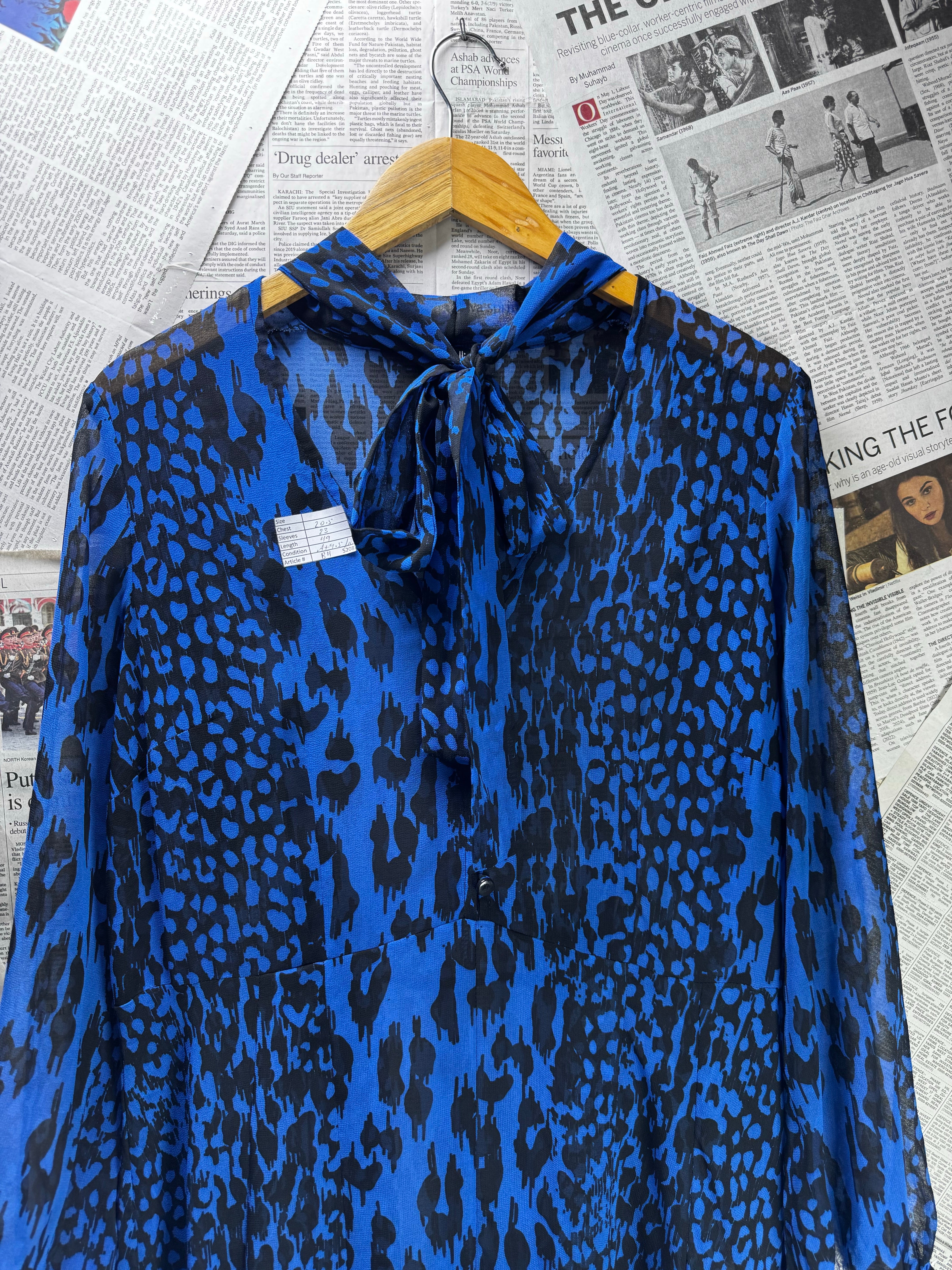 Wallis® Large | Bust: 20.5" | Abstract Animal | Maxi Dress | B4 - 5208 - Genuine Maal