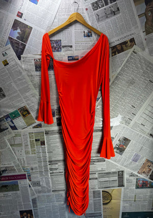 Fashion Nova® XS | Bust: 17" | Rippled Wave | Bodicon Maxi Dress | B4 - 5459 - Genuine Maal