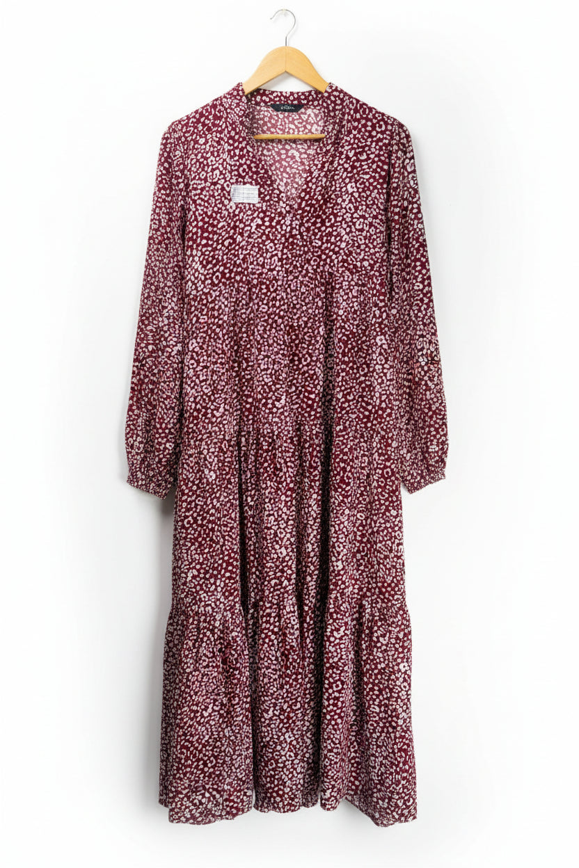 Shein® Large | Bust: 20.5" | Abstract Cheetah | Maxi Dress | B4 - 5464 - Genuine Maal