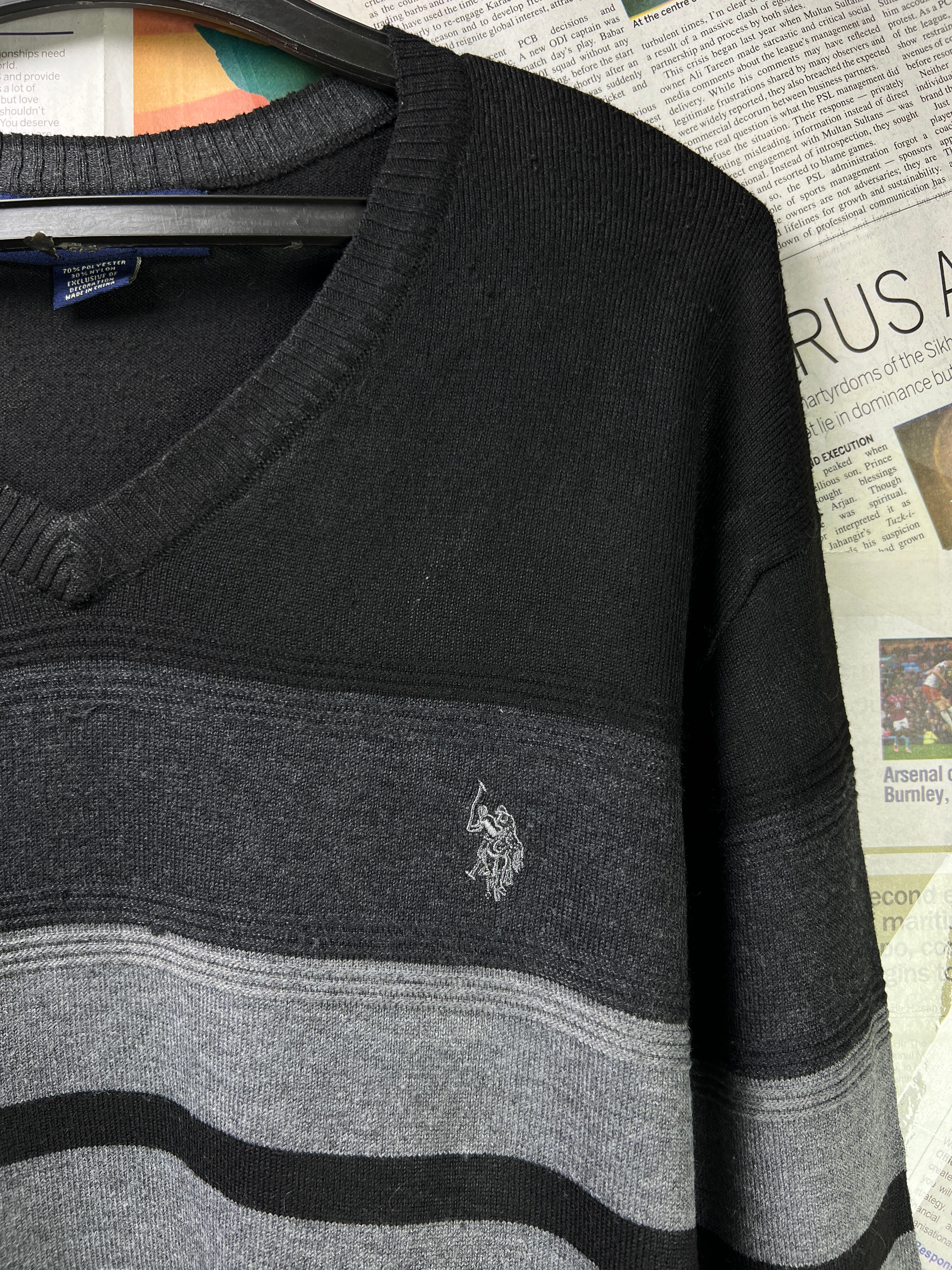 USP*A® Large | Chest: 23.5" | Black | Sweater | Poly - Nylon | 2108 - Genuine Maal