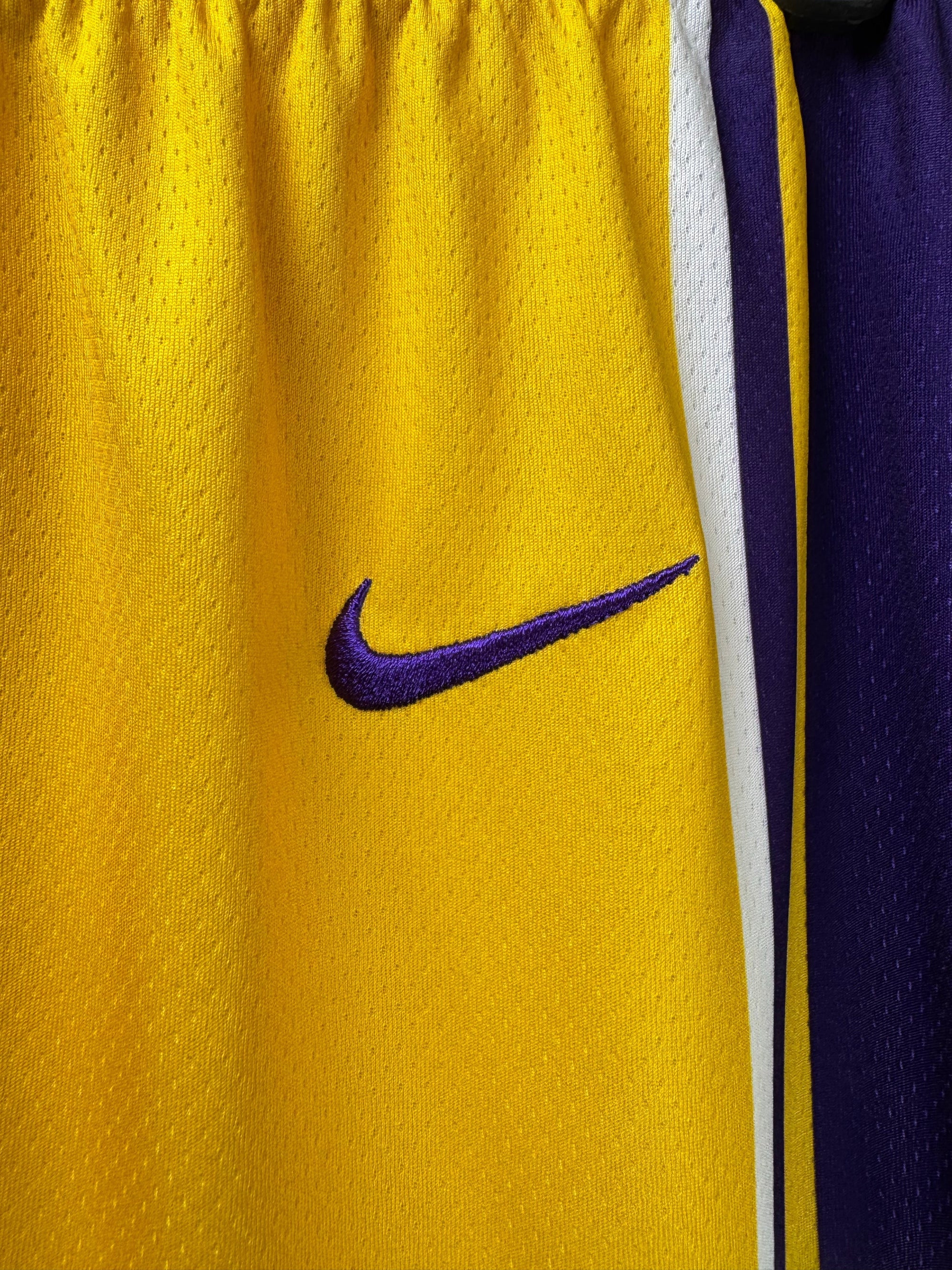 N*ke® Waist: 24" to 26" | Yellow | NBA Lakers Shorts | Poly | 1407 - Genuine Maal