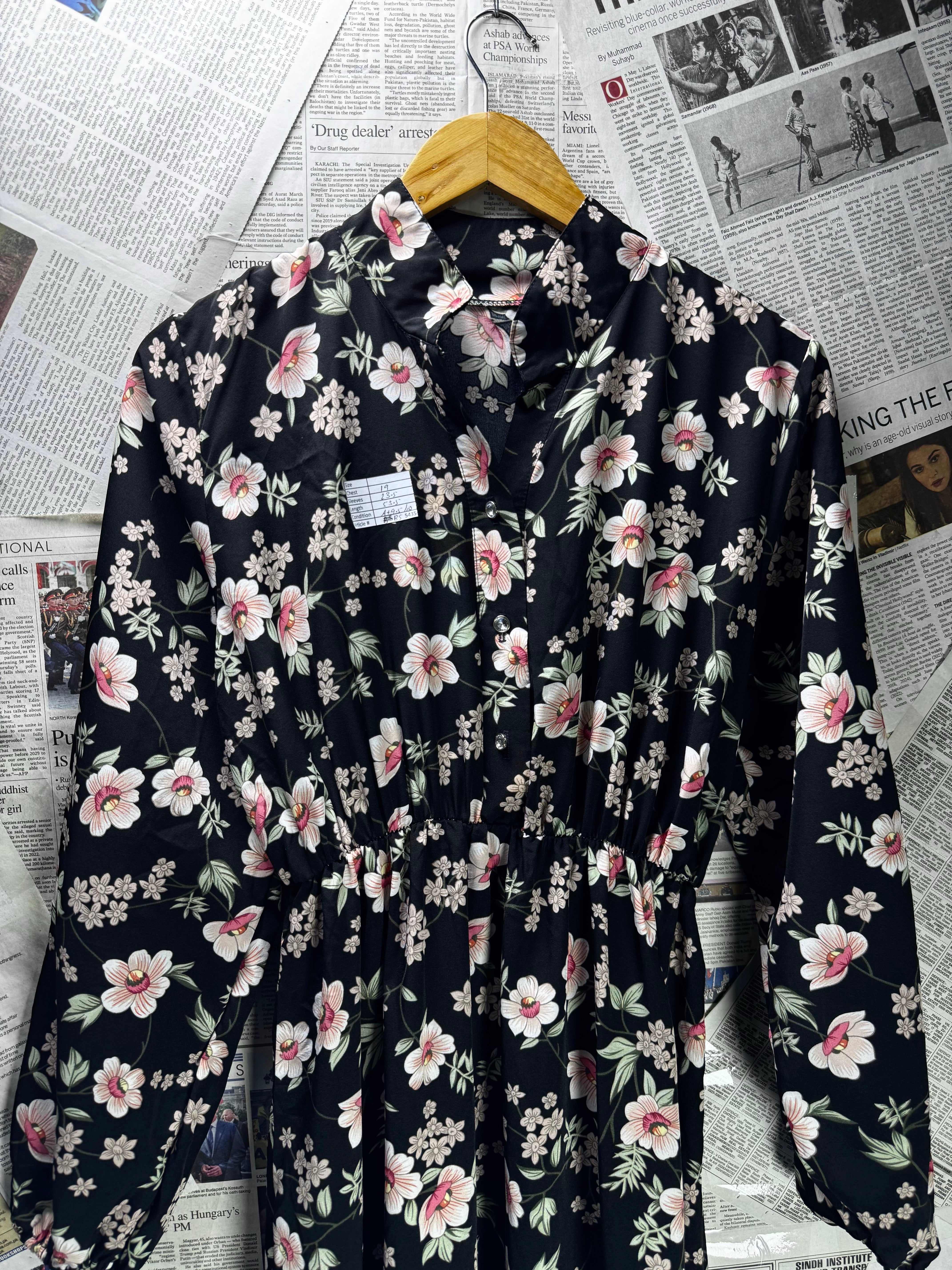 ® Medium | Bust: 19" | Floral | Maxi Dress | B5 - 5435 - Genuine Maal