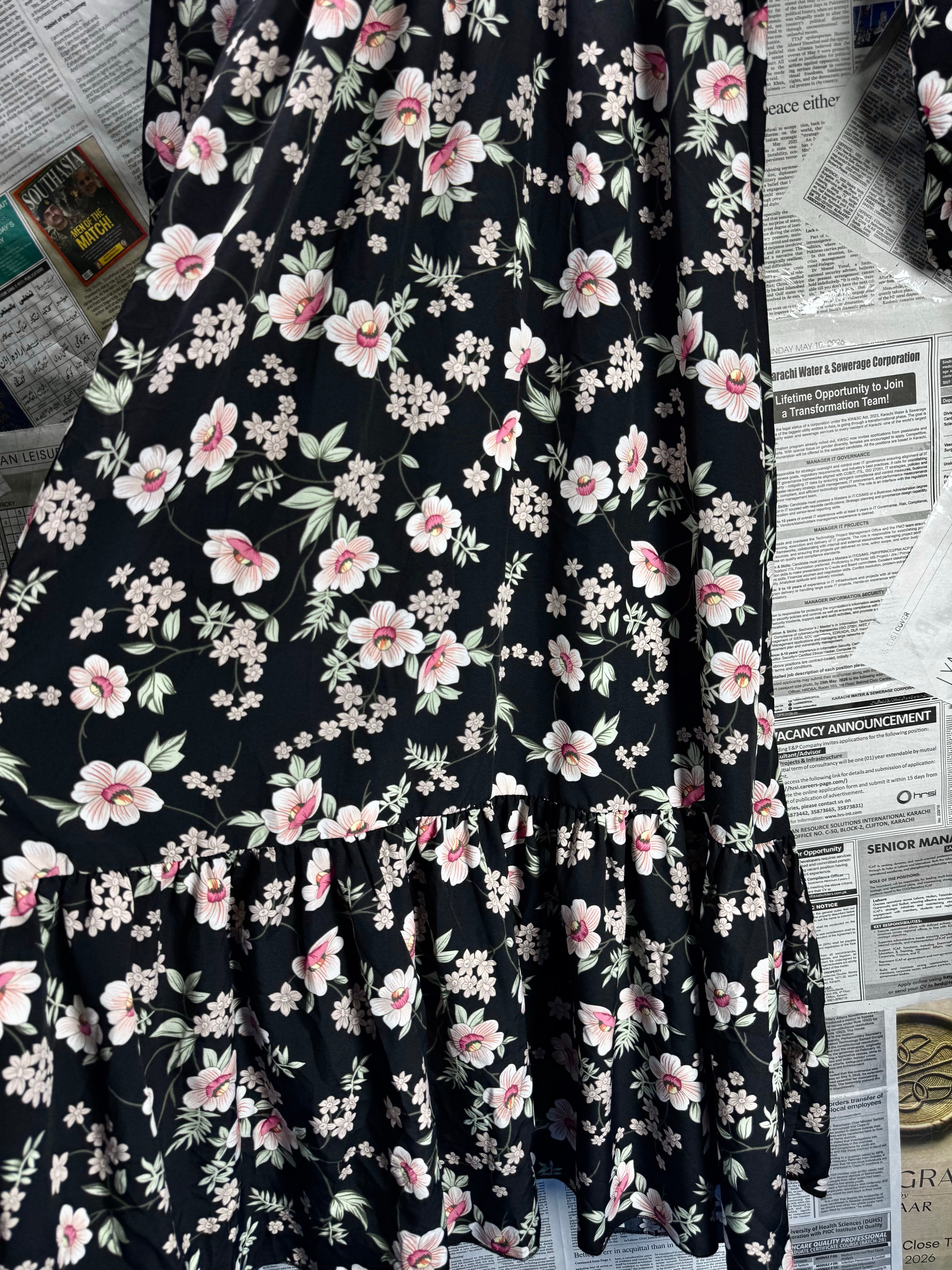 ® Medium | Bust: 19" | Floral | Maxi Dress | B5 - 5435 - Genuine Maal
