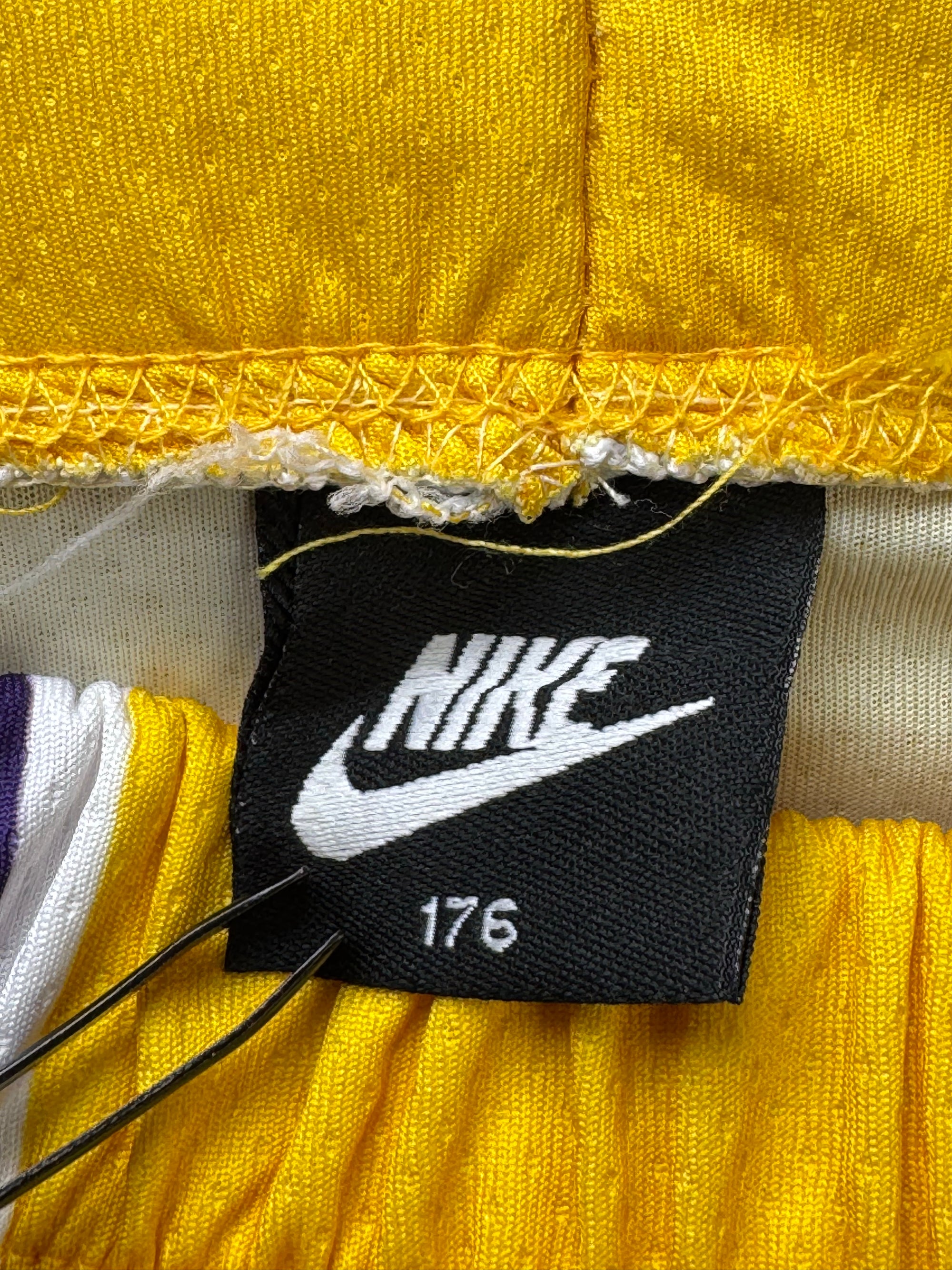 N*ke® Waist: 24" to 26" | Yellow | NBA Lakers Shorts | Poly | 1407 - Genuine Maal