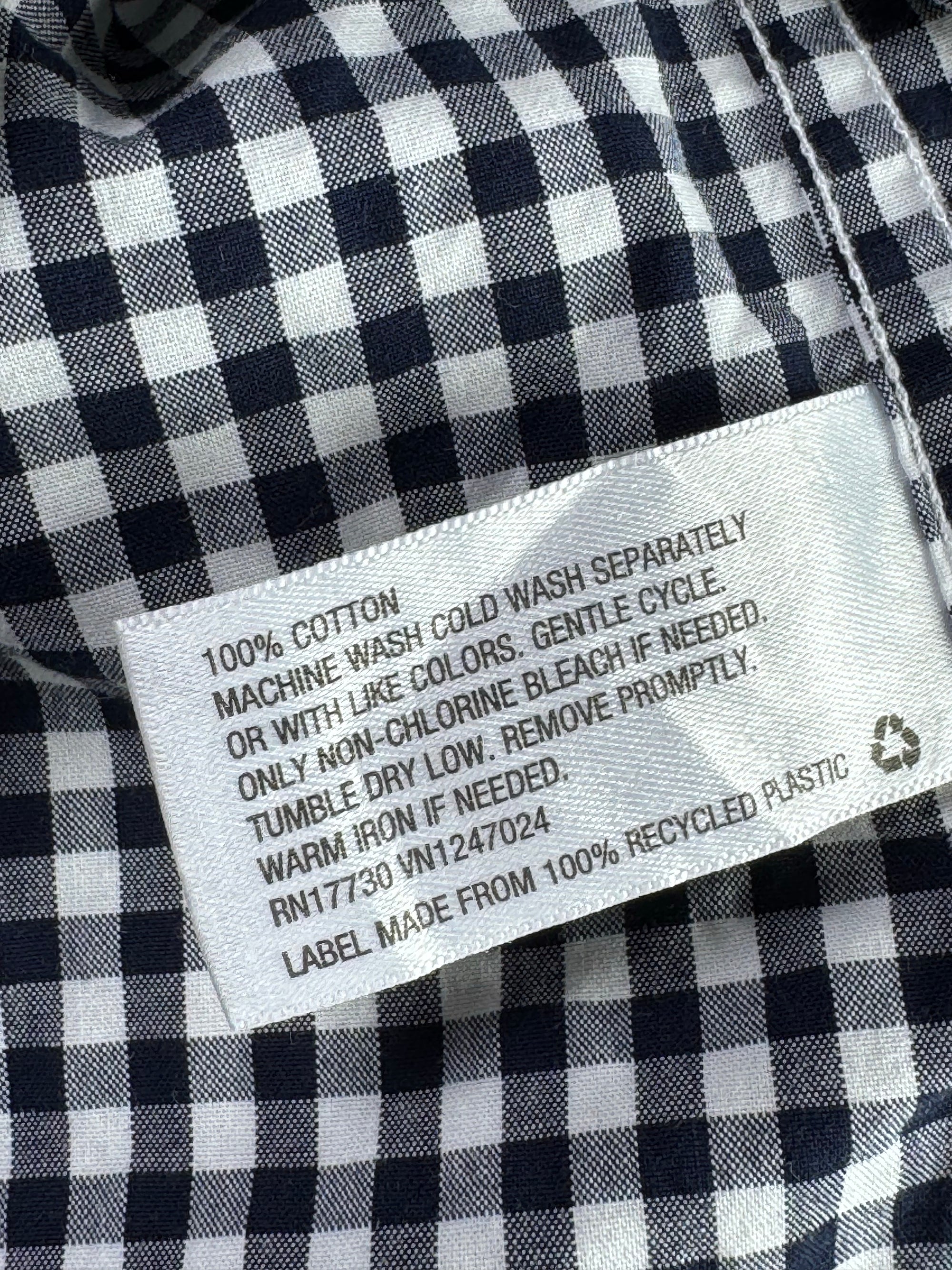 Merona® Large | Chest: 24" | Black & White Check | Shirt | Cotton | 4019 - Genuine Maal