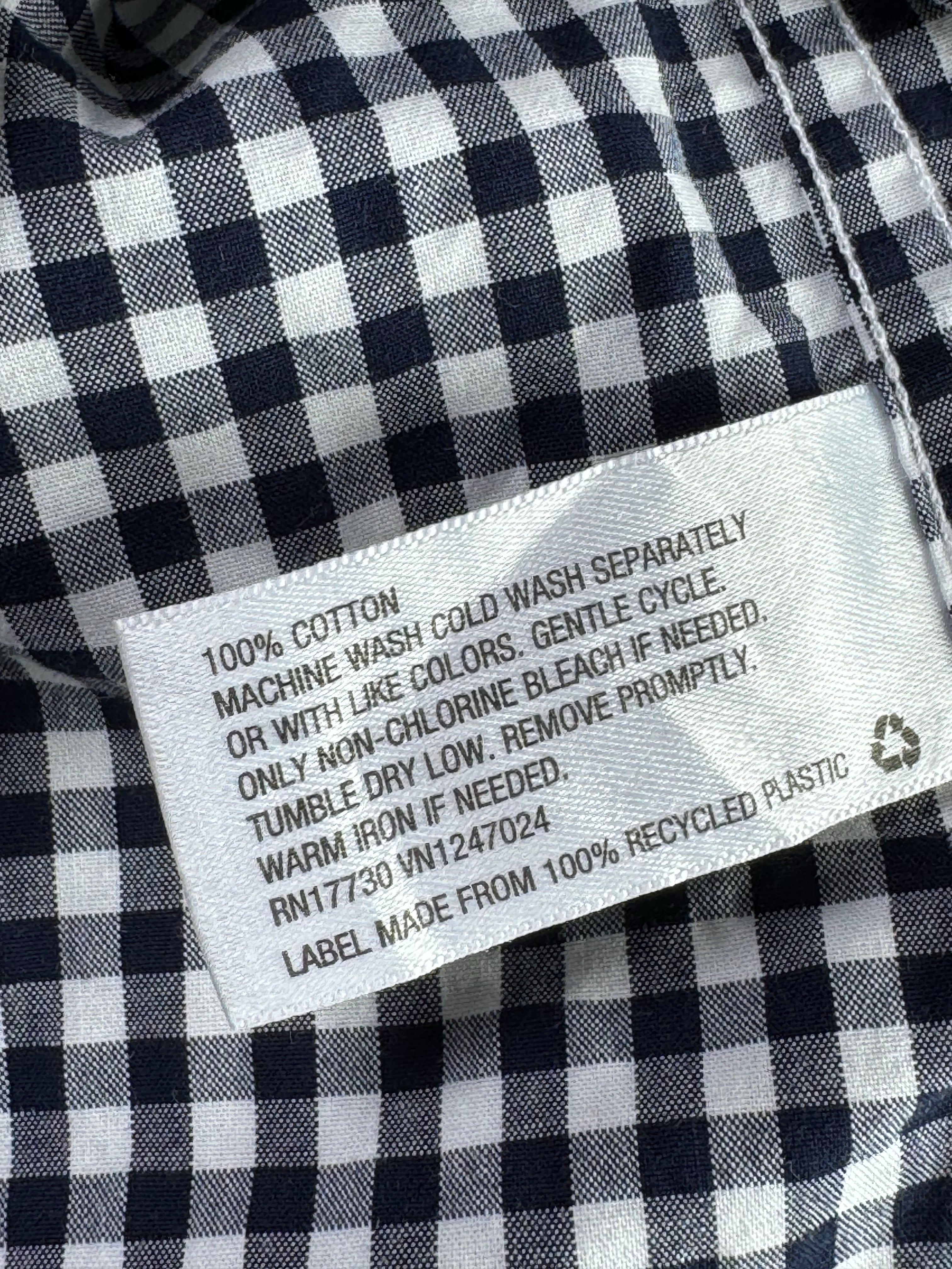 Merona® Large | Chest: 24" | Black & White Check | Shirt | Cotton | 4019 - Genuine Maal