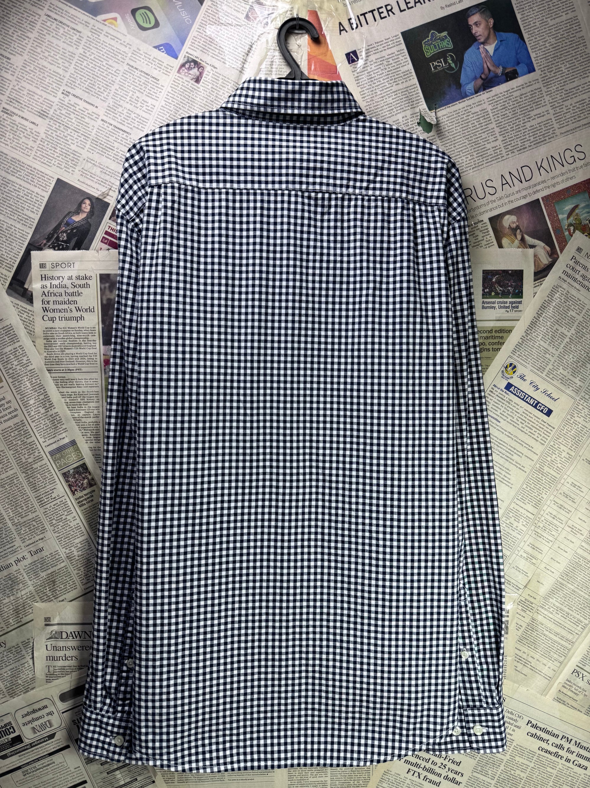 Merona® Large | Chest: 24" | Black & White Check | Shirt | Cotton | 4019 - Genuine Maal