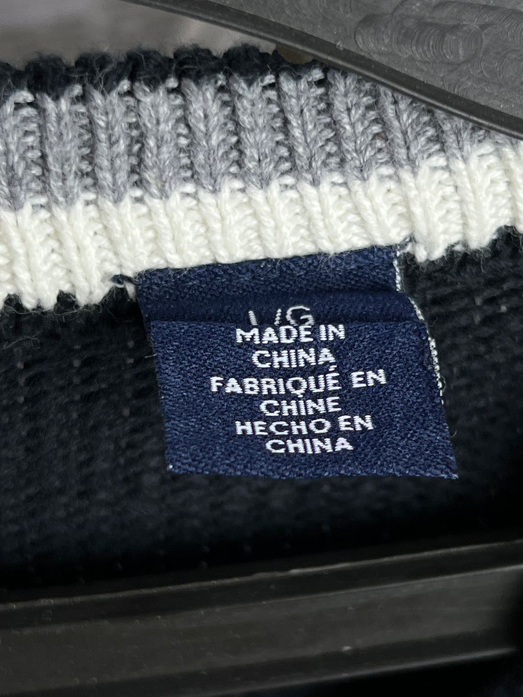 CHAPS® L/XL | Chest: 24.5" | Black | Knit Sweater | Cotton | 1838 - Genuine Maal