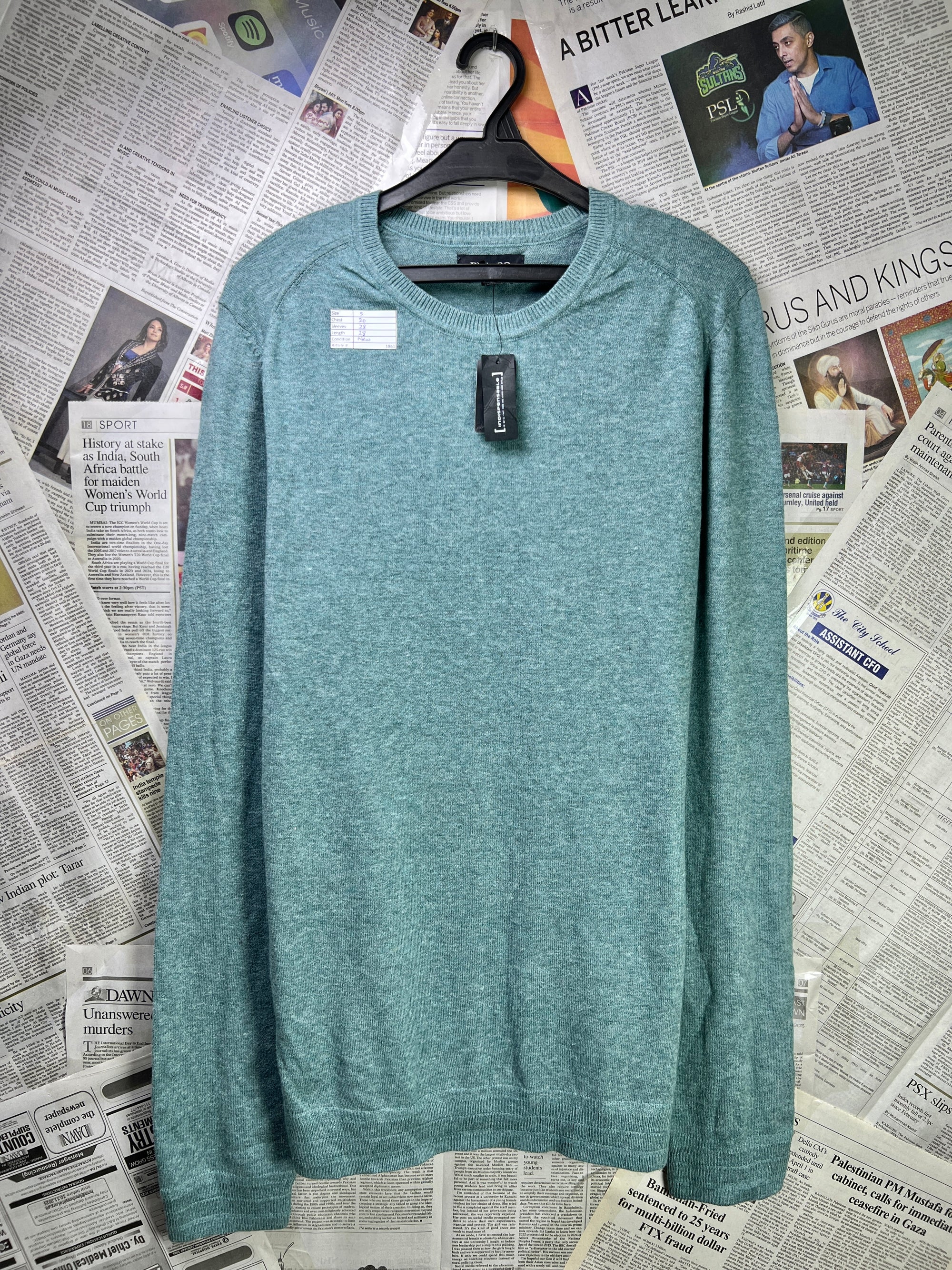 RW&CO.® Small | Chest: 20" | Ocean | Sweat Shirt | 1861 - Genuine Maal