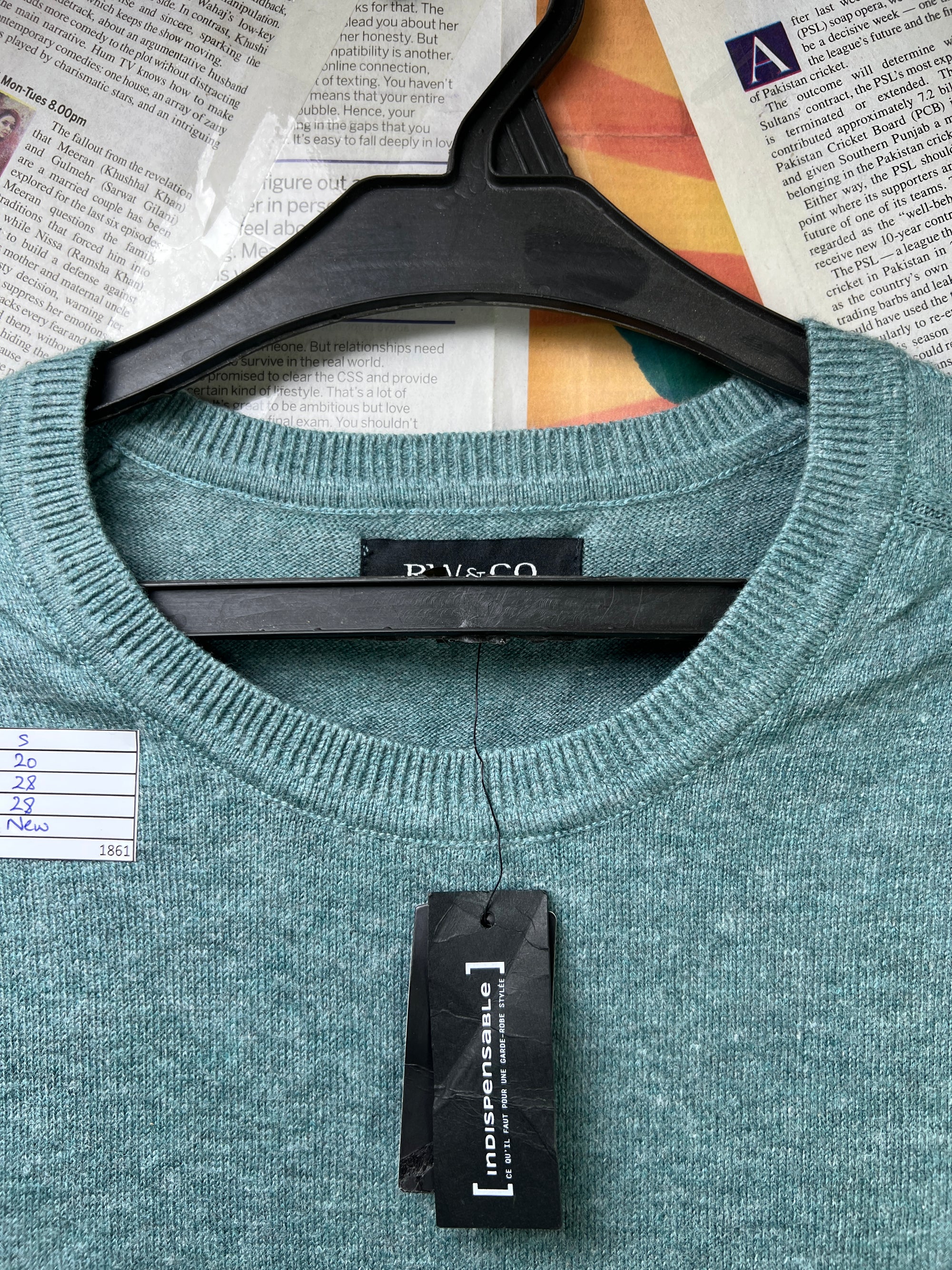 RW&CO.® Small | Chest: 20" | Ocean | Sweat Shirt | 1861 - Genuine Maal