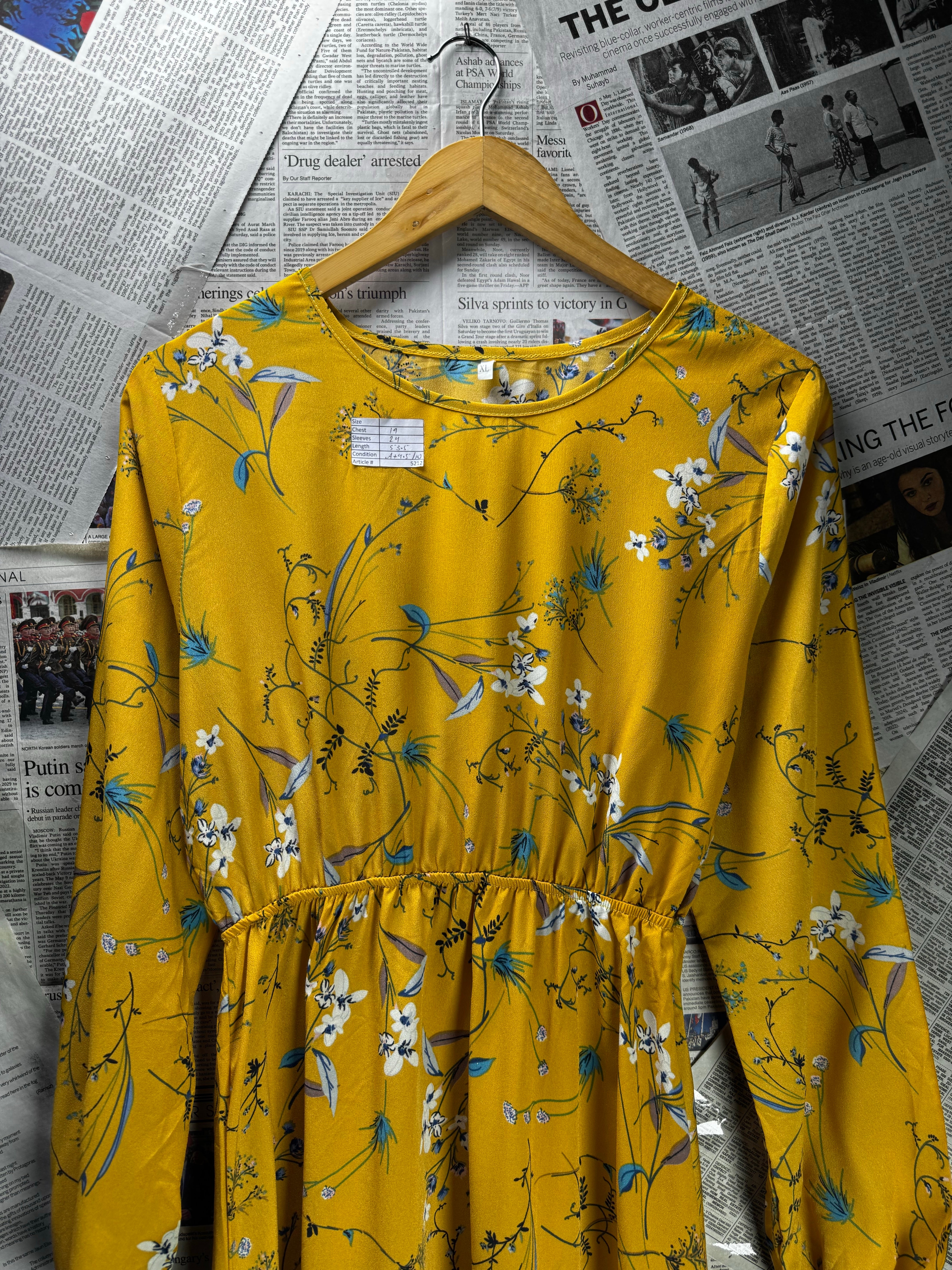 ® Medium | Bust: 19" | Floral | Maxi Dress | B5 - 5212 - Genuine Maal