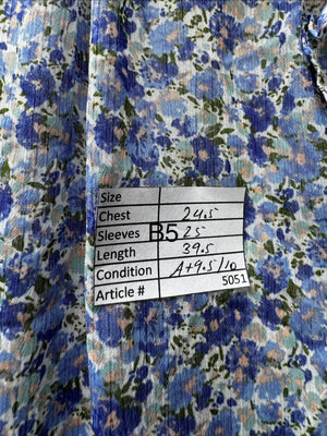 Papaya® XXL | Bust: 24.5" | Floral Blue and White | Mini Dress | B5 - 5051 - Genuine Maal