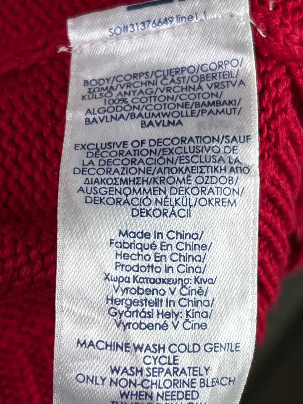 CHAPS® Medium | Chest: 22.5" | Red | Knit Quarter Zip Sweater | Cotton | 1928 - Genuine Maal