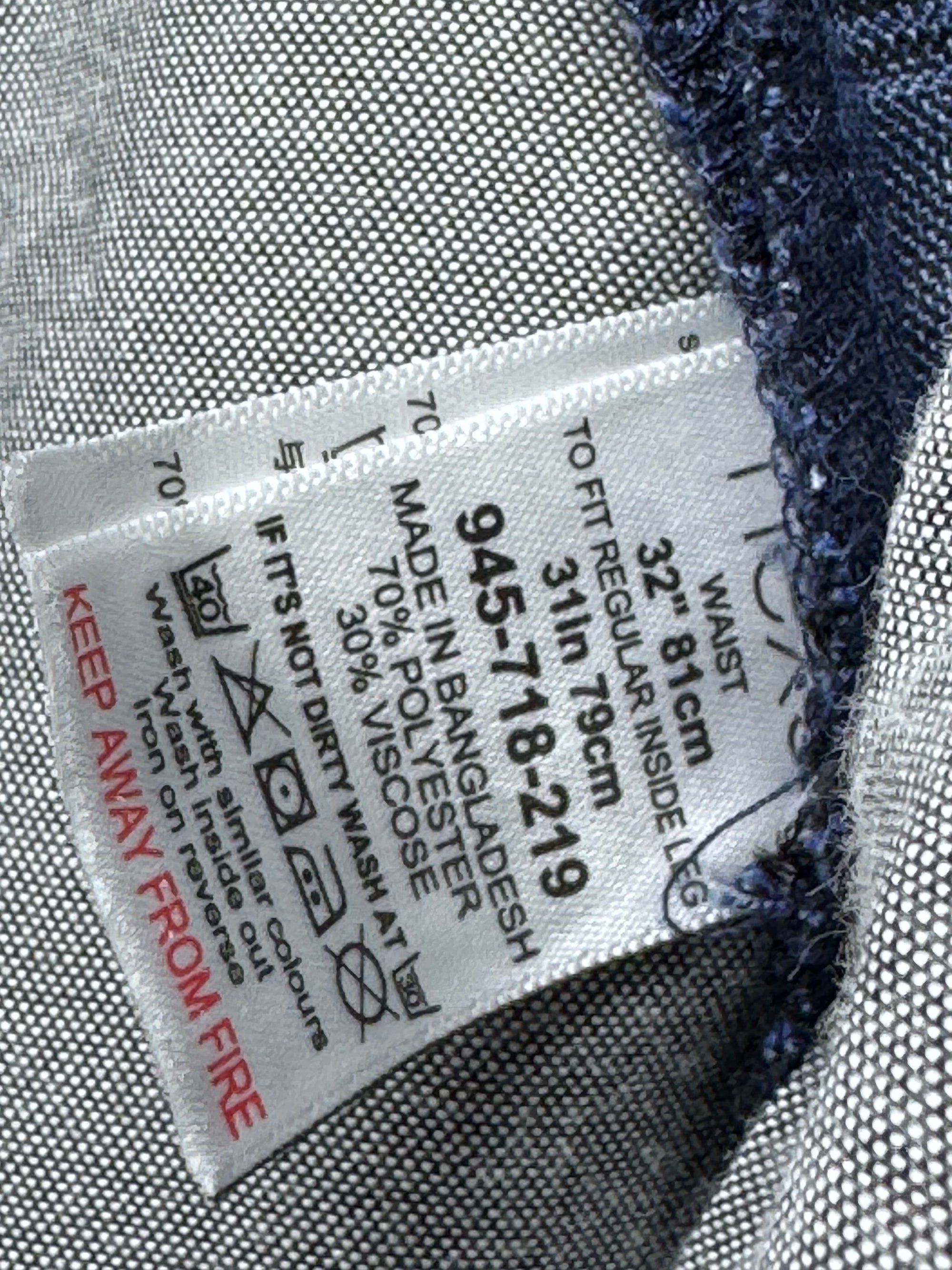 Next® Waist: 32" | Bluish Purple Glen Check | Skinny Fit Pants | Poly - Viscose | 1420 - Genuine Maal