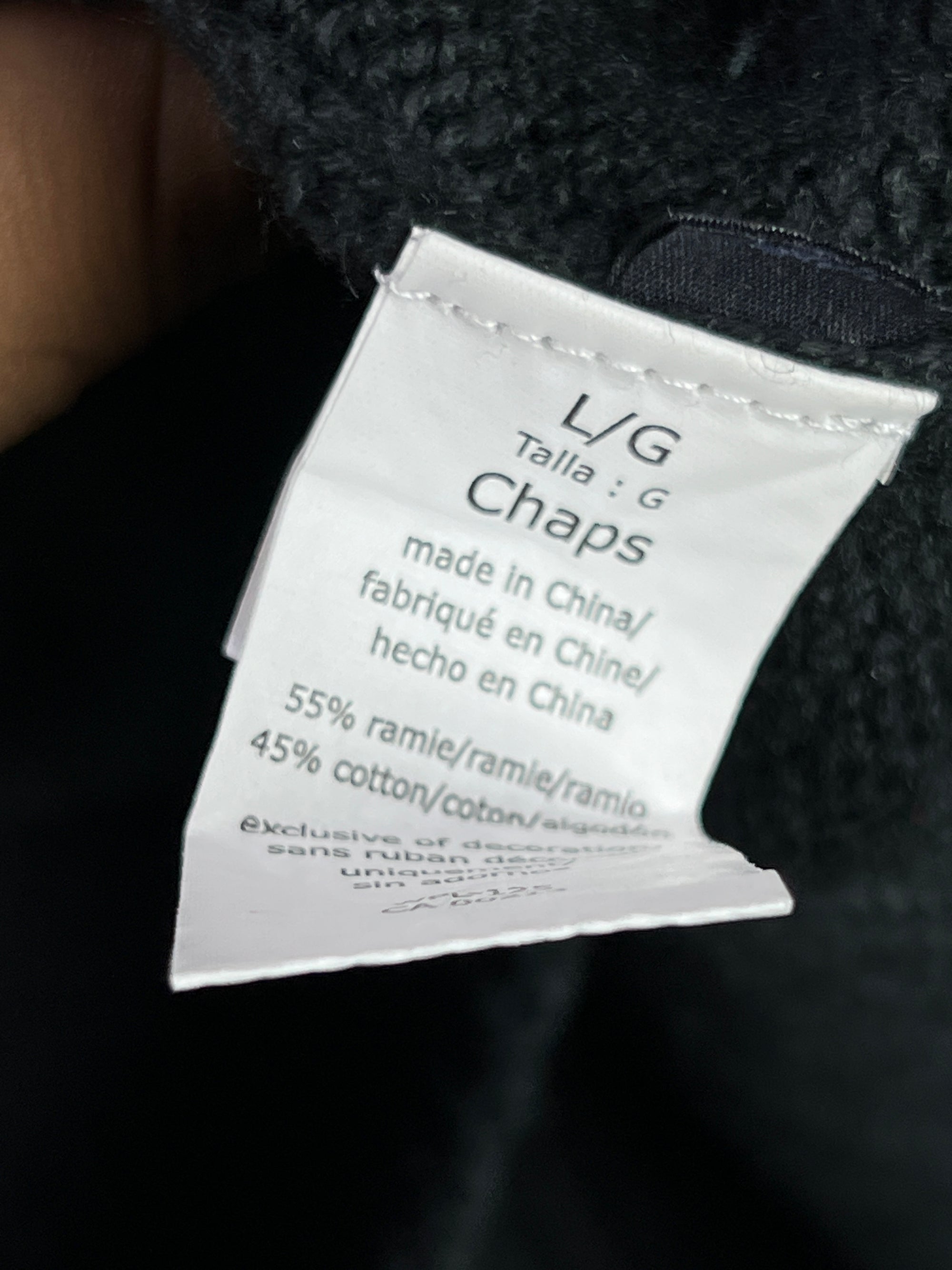 CHAPS® Large | Chest: 24" | Knit Quarter Zip Sweater | Ramie/Cotton | 1926 - Genuine Maal