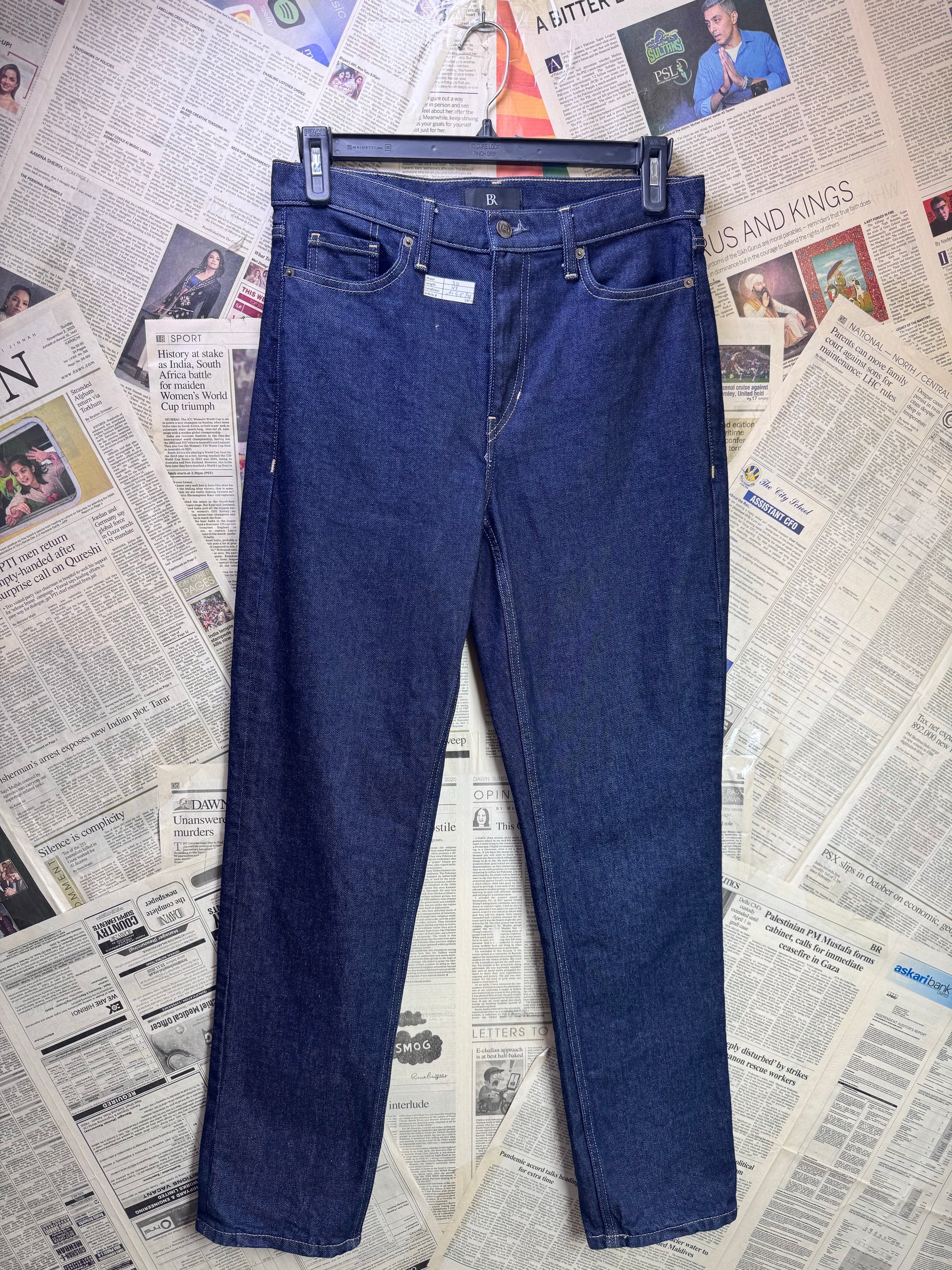 Banana Rep*blic® Waist: 30" | Blue | Regular Fit Denim Pants | Cotton - Elastane | 1489 - Genuine Maal