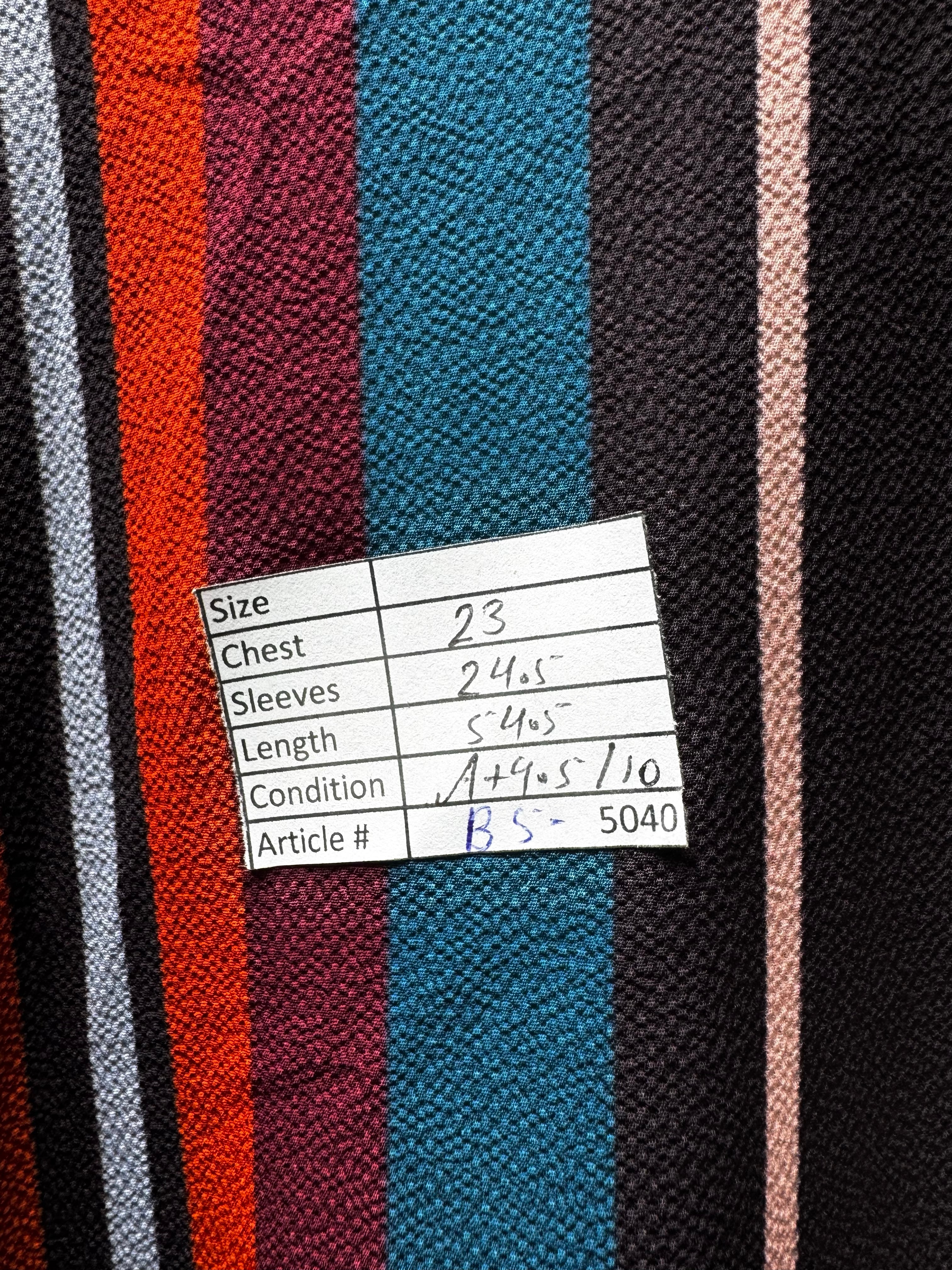 ® XXL | Bust: 23" | Vertical Candy Stripe Pattern Multi - color | Maxi Dress | B5 - 5040 - Genuine Maal