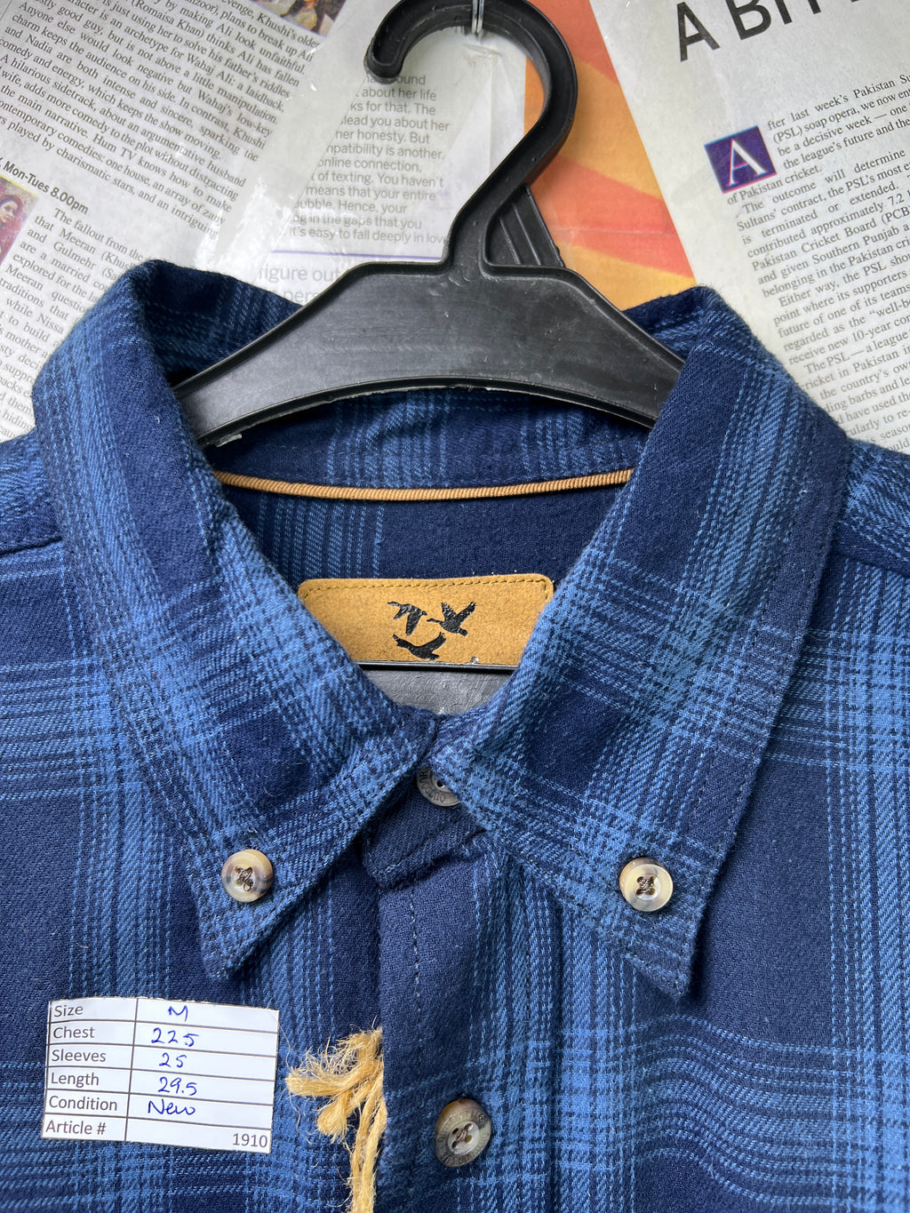 Outdoor Life® Medium | Chest 22.5 | Blue | Warm Shirt | Flannel Cotton | 1910 - Genuine Maal