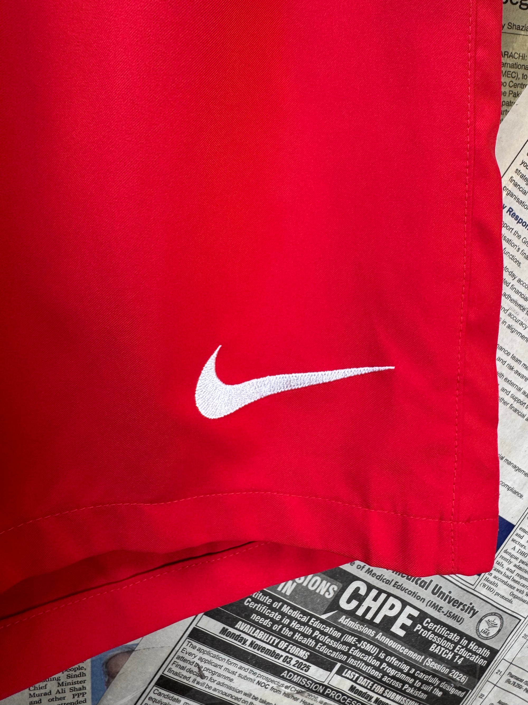 N*ke® Waist: 28" to 30" | Red | Saint Germain Dri Fit Sports Shorts | Poly | 1415 - Genuine Maal