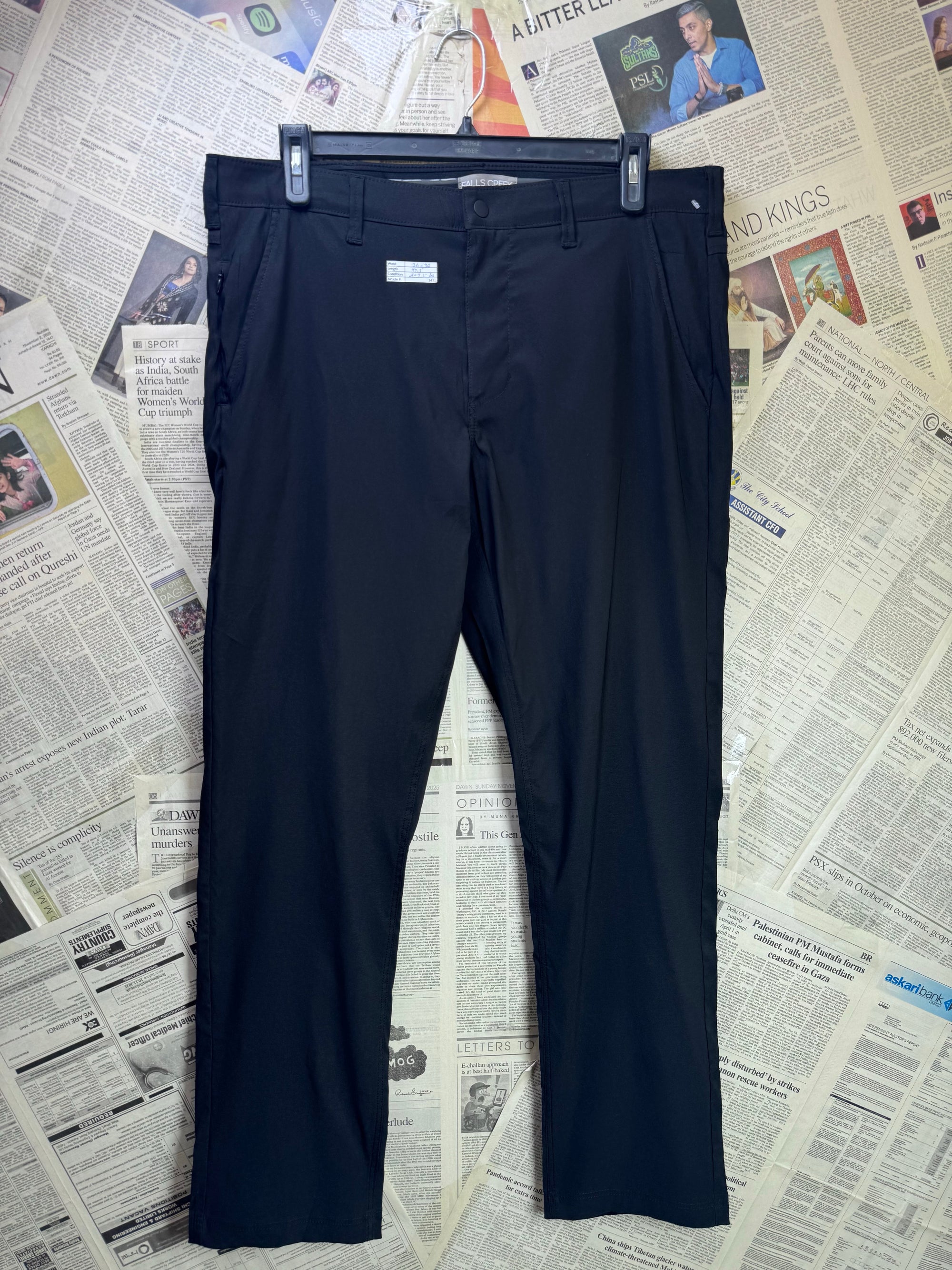 Falls Creek® Waist: 36" to 38" | Black | Performance Pants | Poly - Spandex | 1412 - Genuine Maal