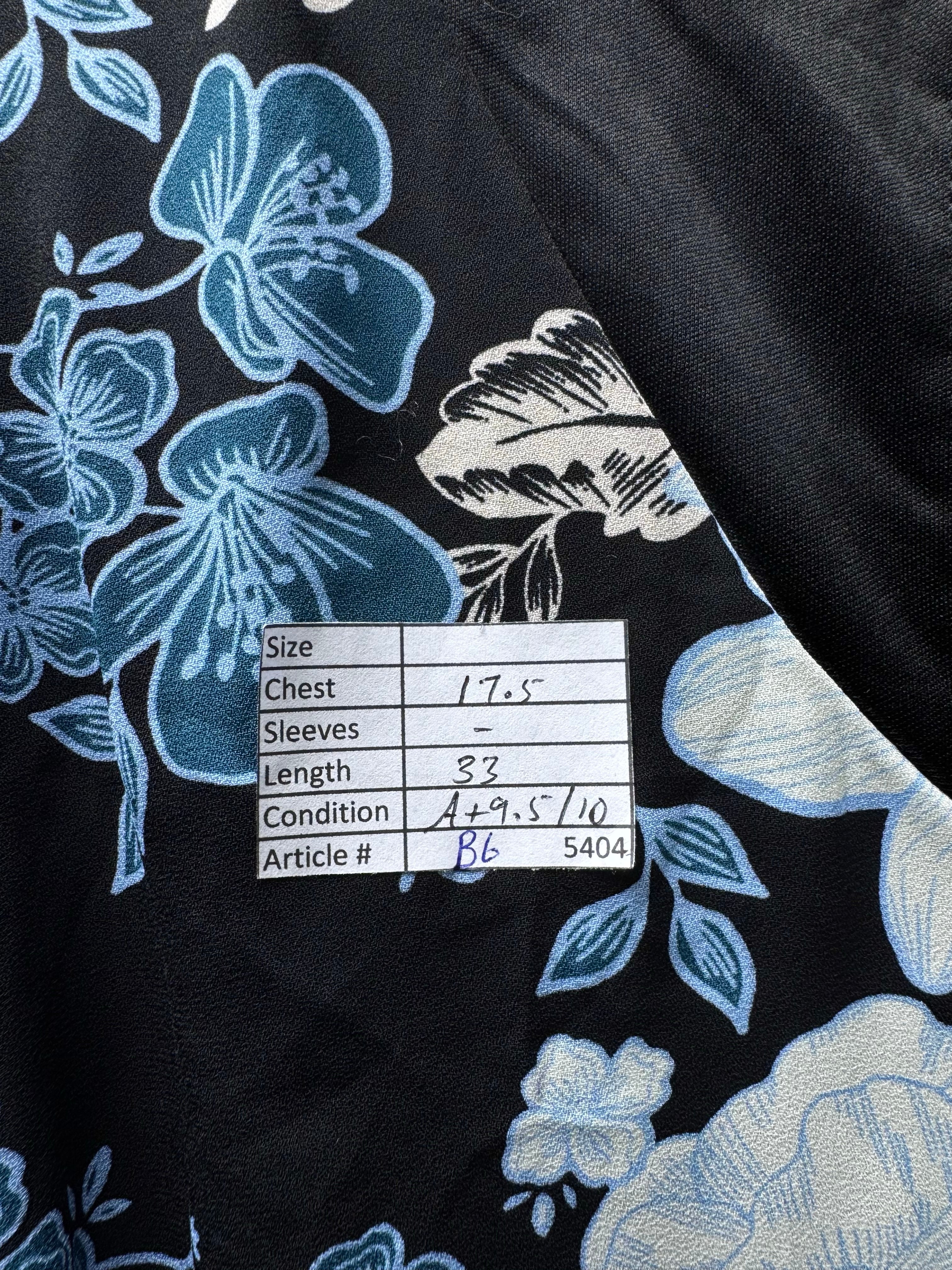 Primark® Small | Bust: 17.5" | Floral Print Solid Black | Mini Dress | B6 - 5404