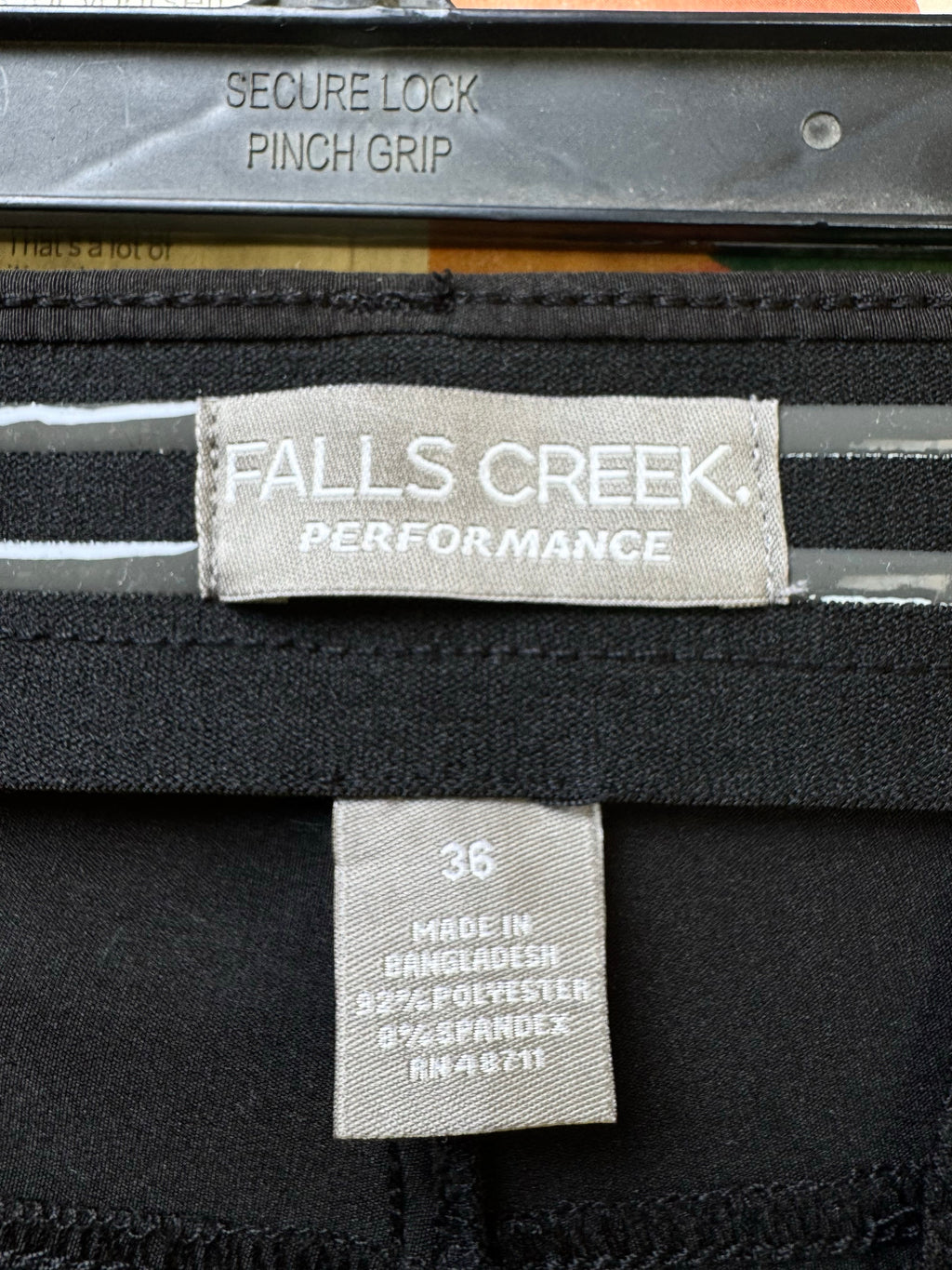 Falls Creek® Waist: 36" to 38" | Black | Performance Pants | Poly - Spandex | 1412 - Genuine Maal