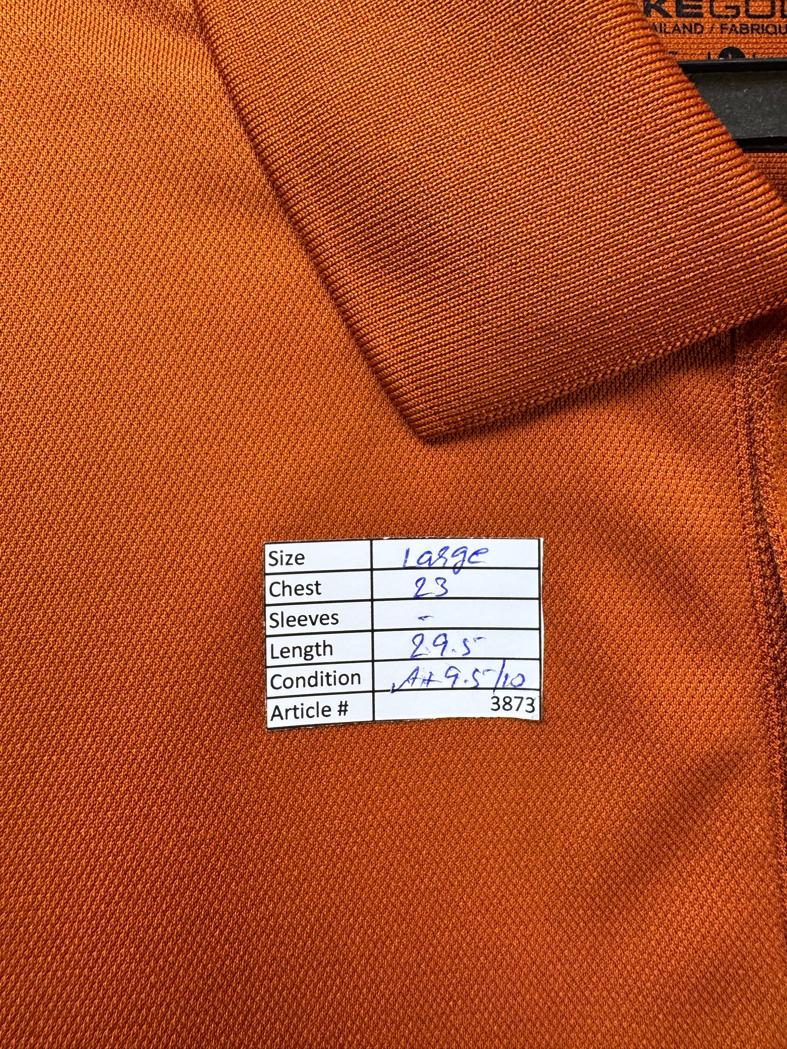 N*ke® Large | Chest: 23" | Burnt Orange | Golf Polo | Poly | 3873 - Genuine Maal