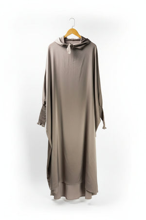 Aaliya® XXL | Bust: 51" | Solid Taupe | Maxi Dress | B5 - 5383 - Genuine Maal