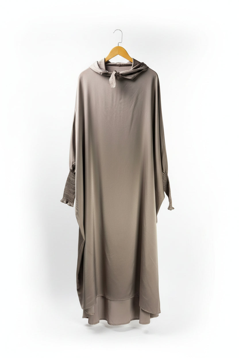 Aaliya® XXL | Bust: 51" | Solid Taupe | Maxi Dress | B5 - 5383 - Genuine Maal