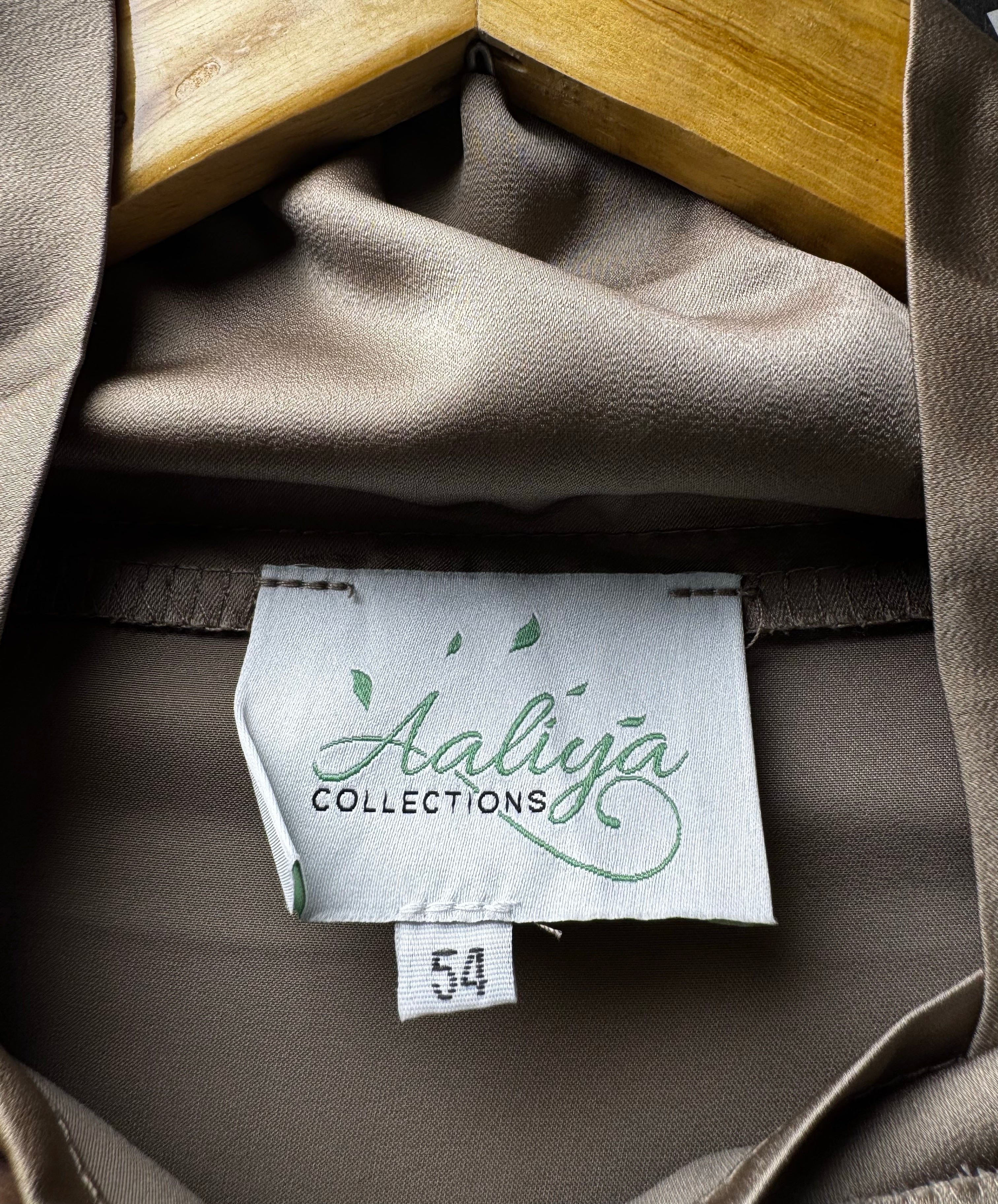 Aaliya® XXL | Bust: 51" | Solid Taupe | Maxi Dress | B5 - 5383 - Genuine Maal