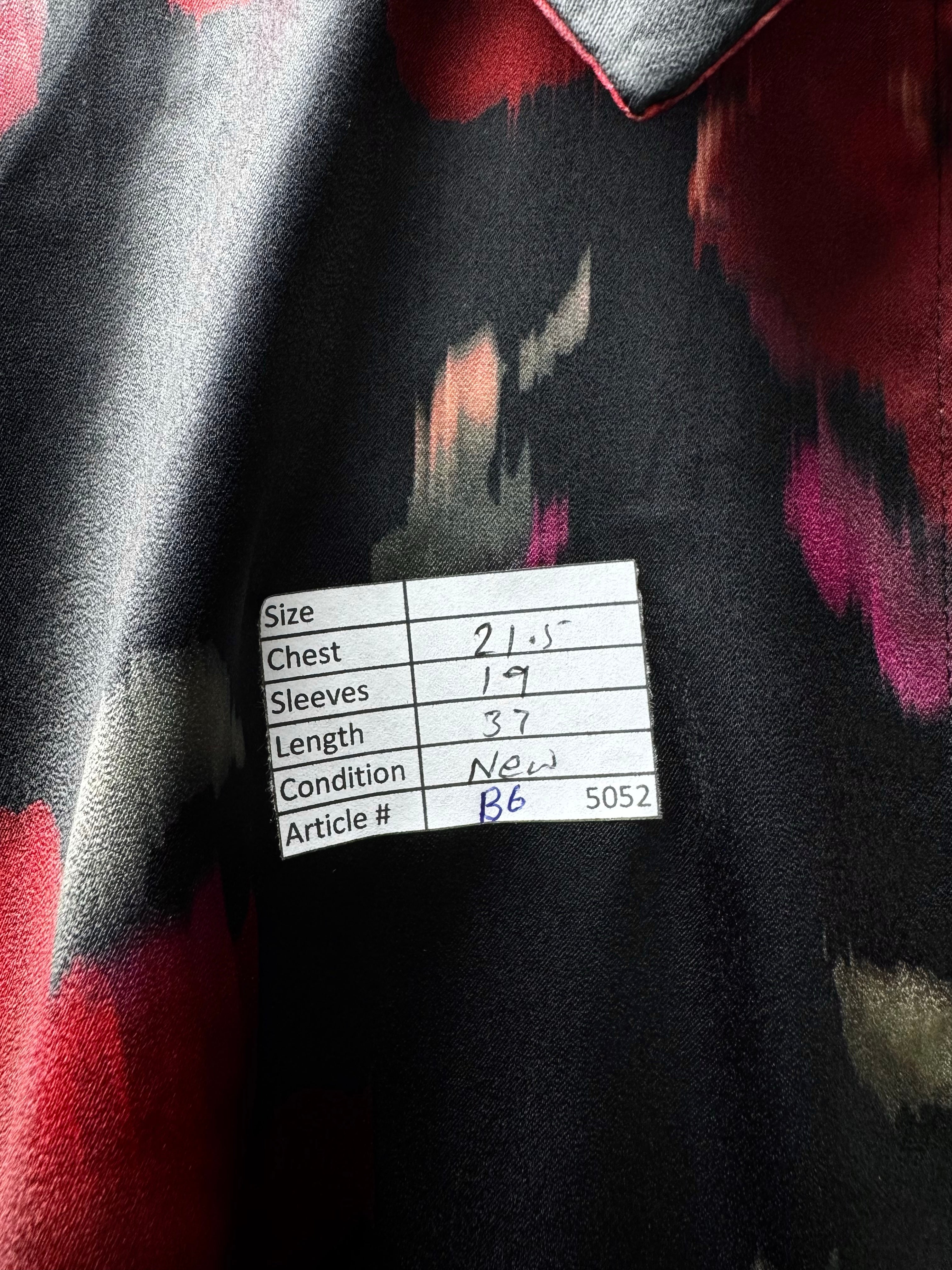 C&A® XL | Bust: 21.5" | Abstract Floral Black Background | Mini Dress | B6 - 5052 - Genuine Maal
