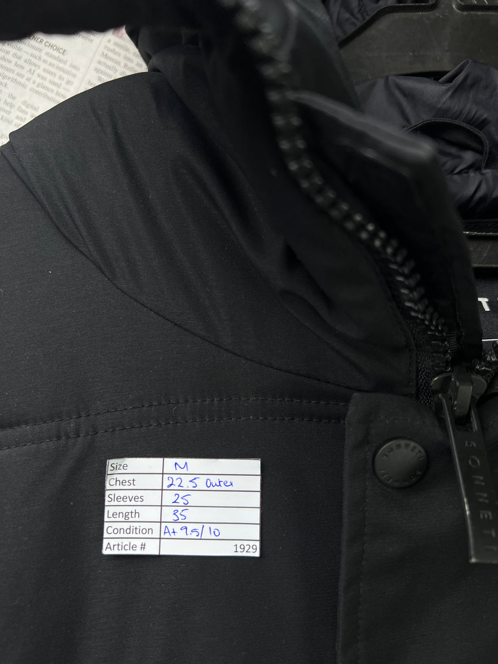 Sonneti London® Medium | Chest 22.5 | Black | Long Puffer Jacket with Hoodie | Polyester | 1929 - Genuine Maal