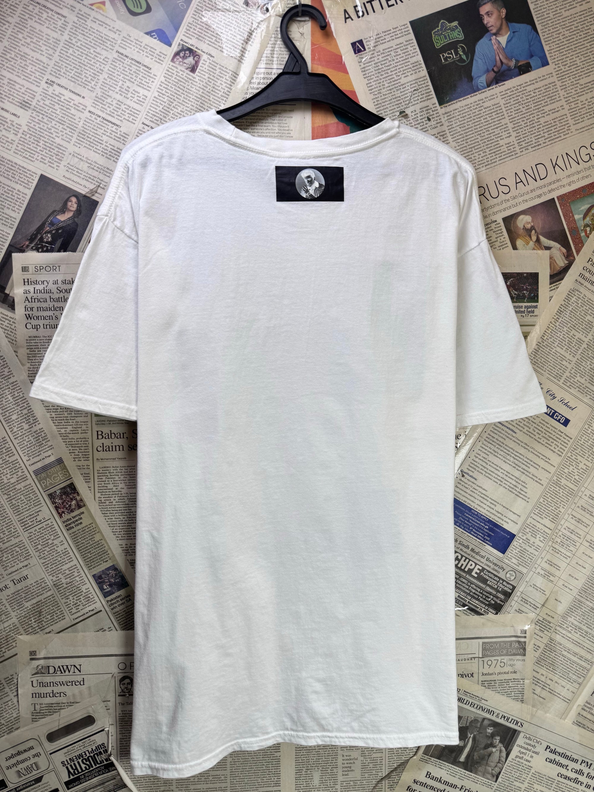 Andy Elvis® Large | Chest: 23" | White with Print | T-Shirt | 3860 - Genuine Maal